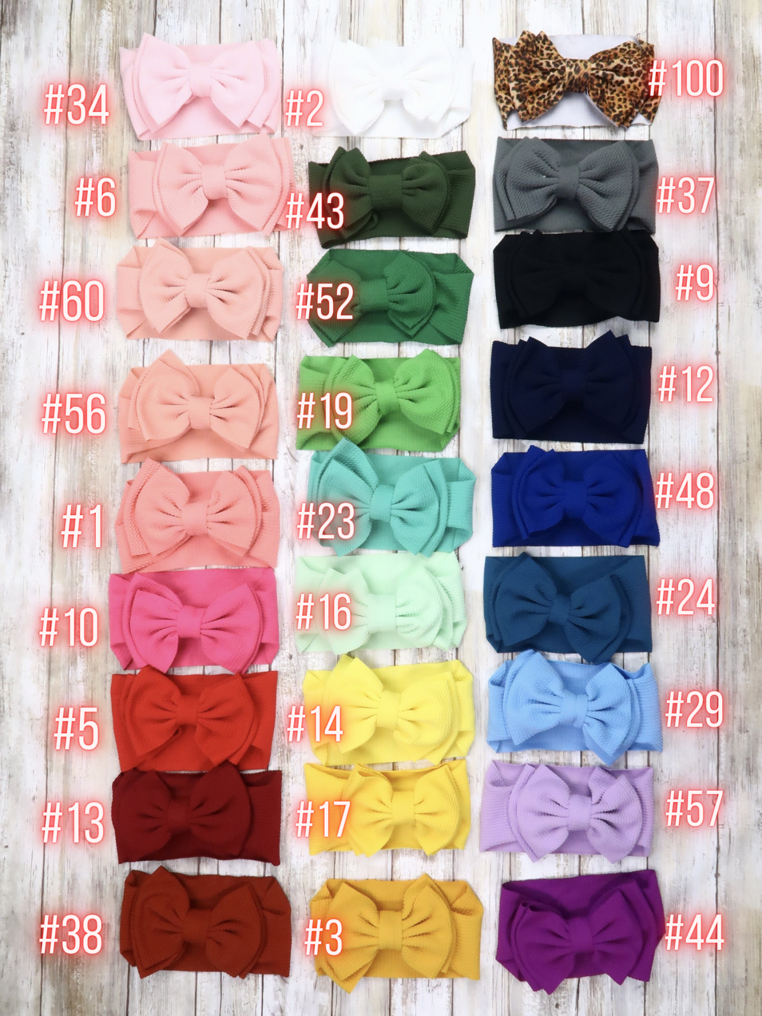 Double Layer Waffle Bow Headwrap - 32 Colors Available - Marie Nicole Clothing