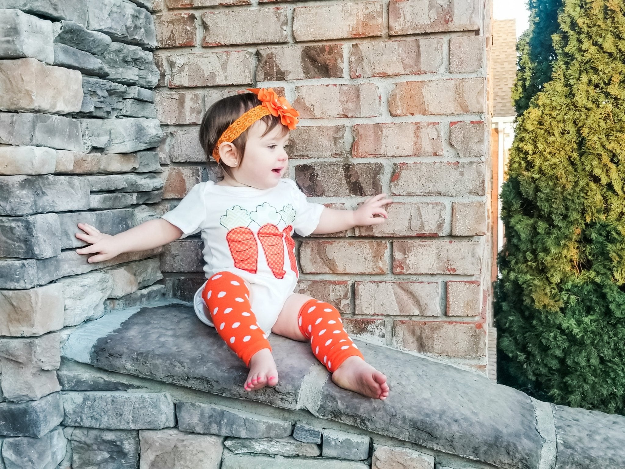 Carrot Onesie & Leg Warmer Set - Marie Nicole Clothing