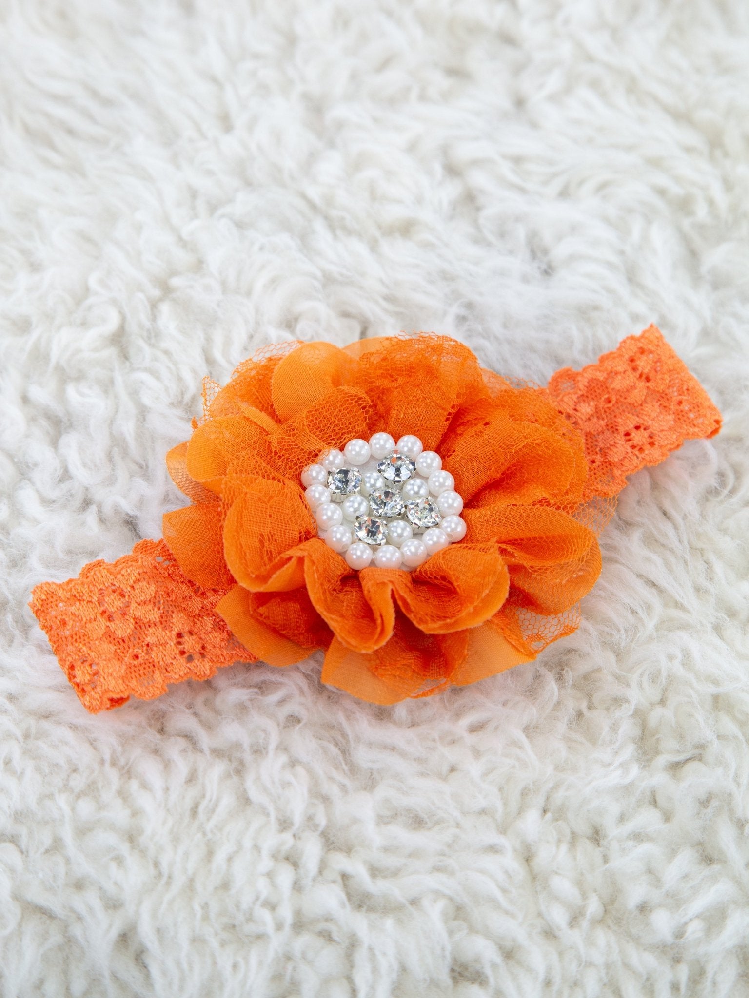 Lace Rhinestone & Pearls Headband - 22 Colors Available - Marie Nicole Clothing
