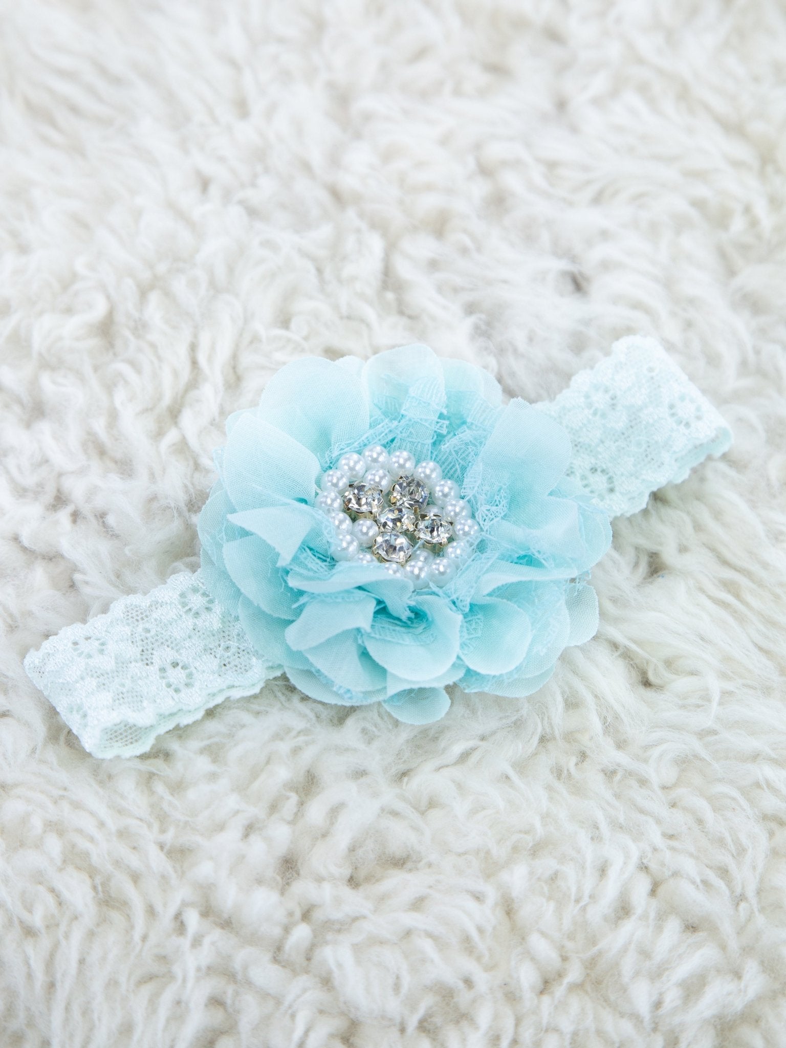 Lace Rhinestone & Pearls Headband - 22 Colors Available - Marie Nicole Clothing