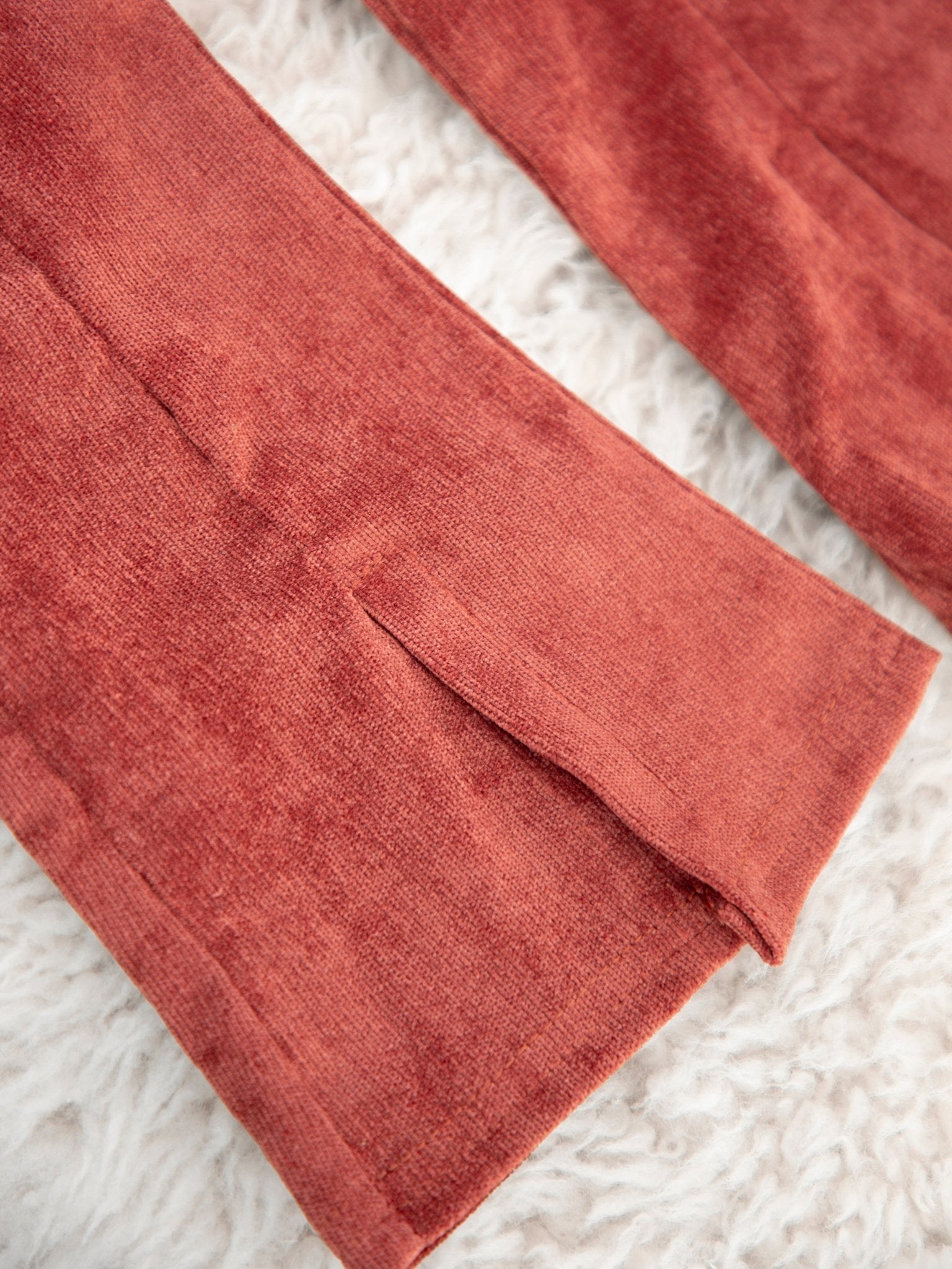 Wine Suede Bell Bottoms - Marie Nicole Clothing