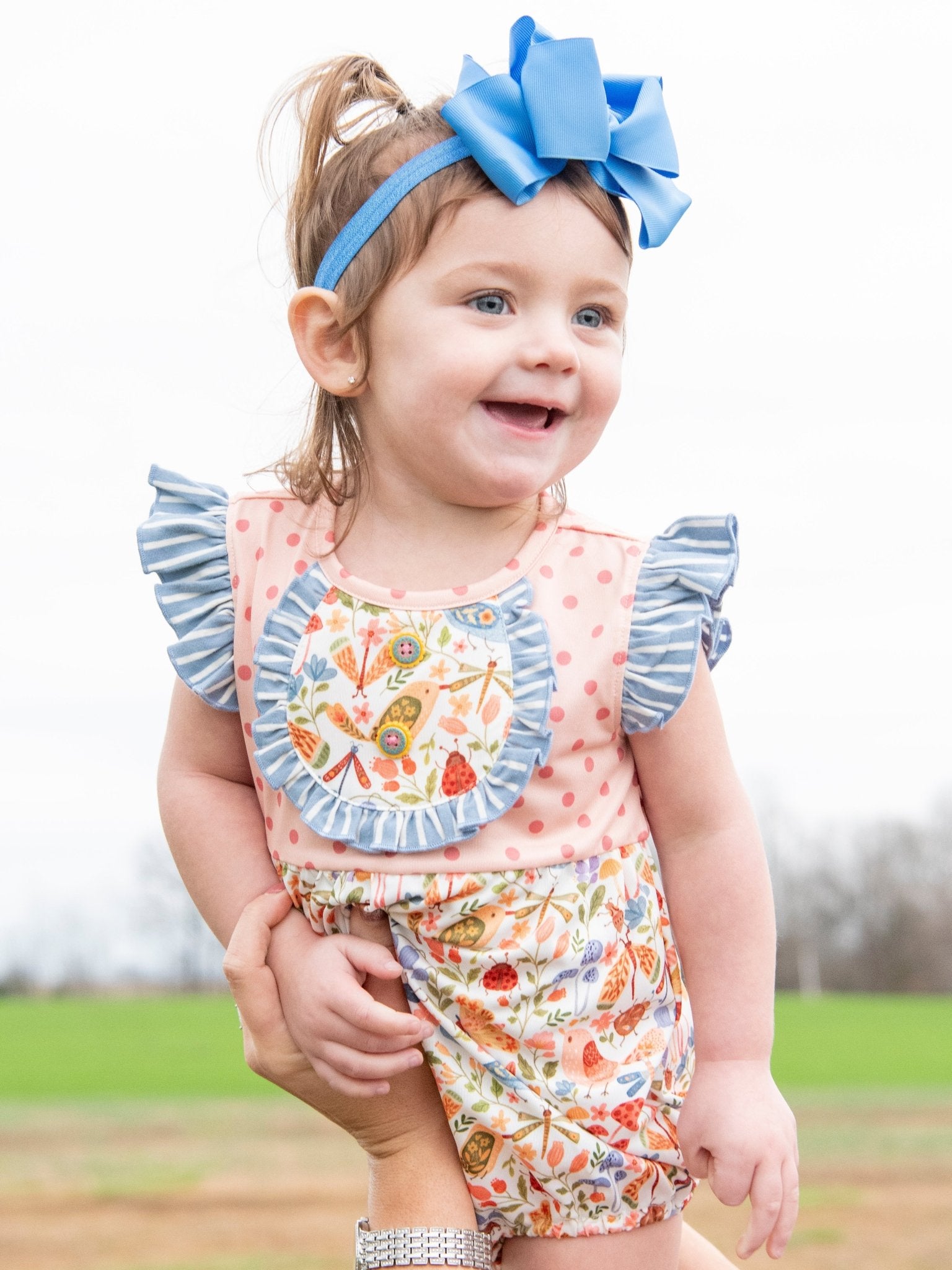 Tennessee Garden Ruffle Bubble Romper - Marie Nicole Clothing