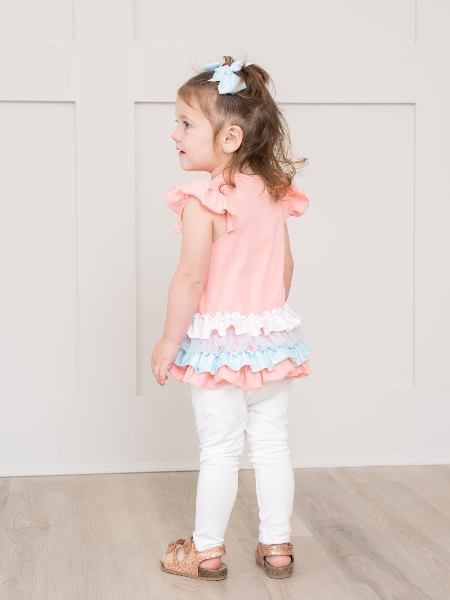 Pink Bird Ruffle Outfit - Marie Nicole Clothing