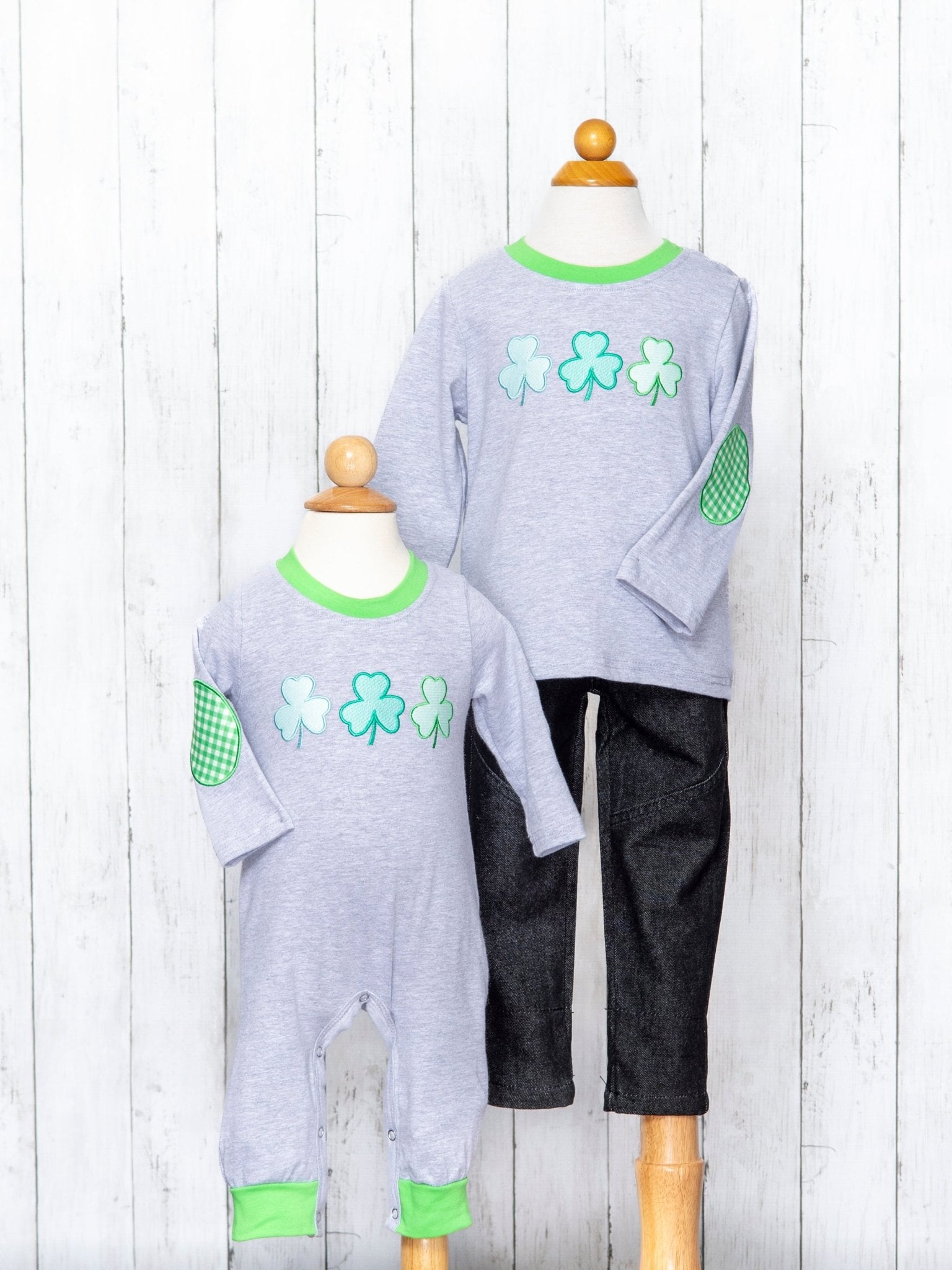 Grey Clover Romper - Marie Nicole Clothing
