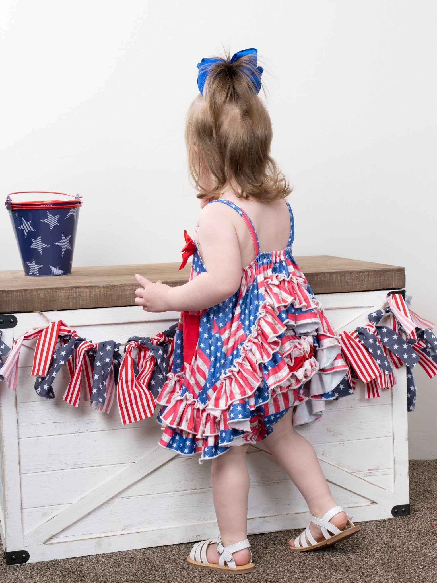 American Flag Swing Top & Ruffle Bloomers Outfit - Marie Nicole Clothing