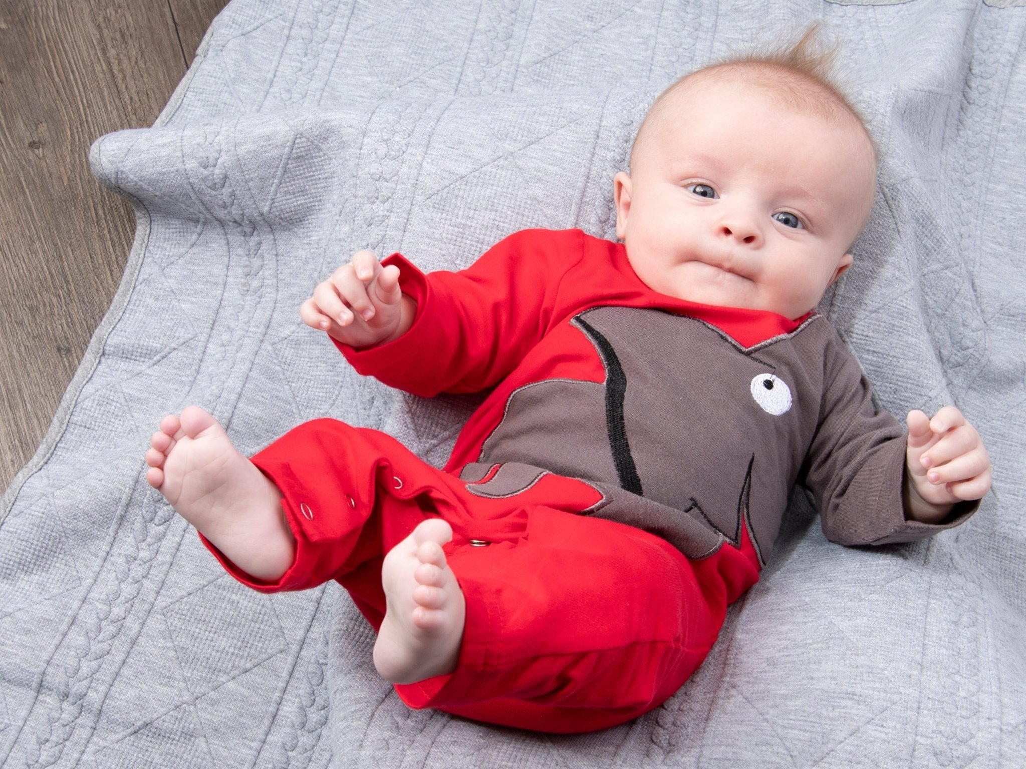 Red Elephant Romper - Marie Nicole Clothing