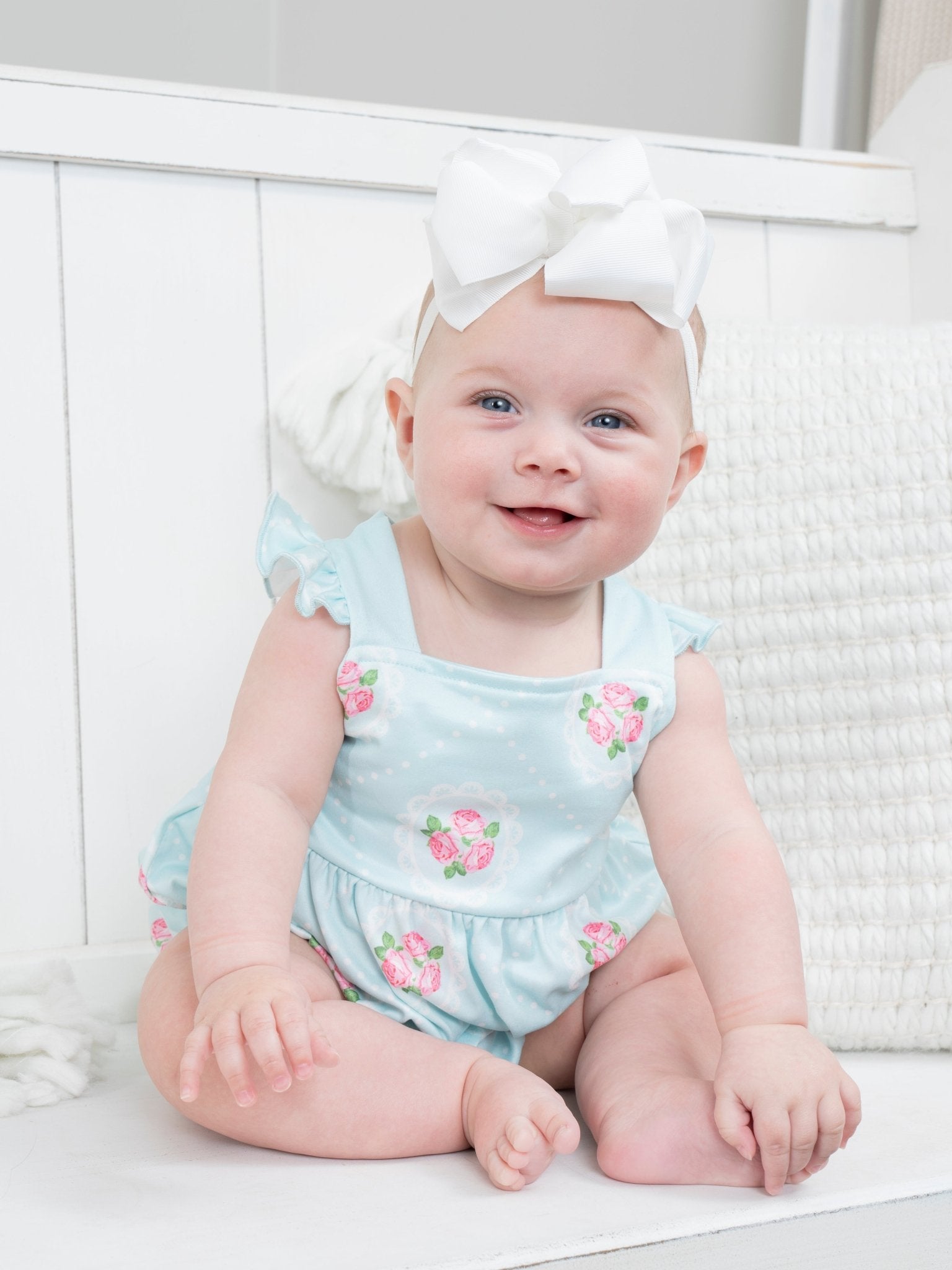 Pink Floral Tie Tank Bubble Romper - Marie Nicole Clothing