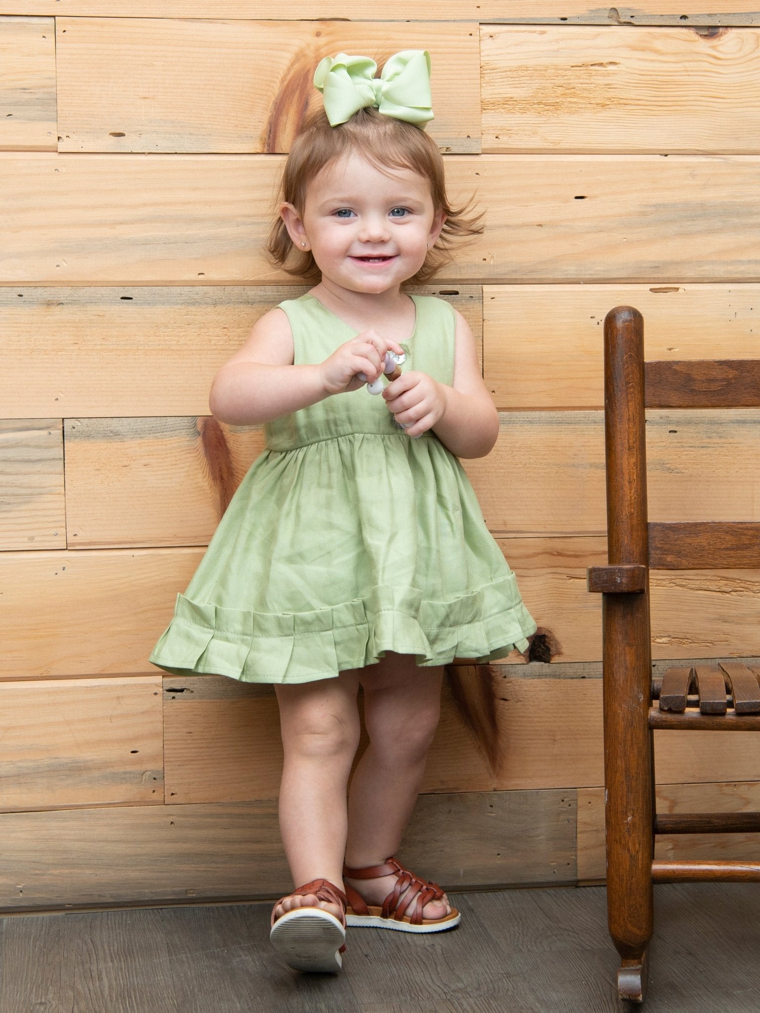Pistachio Ruffle Outfit - Marie Nicole Clothing