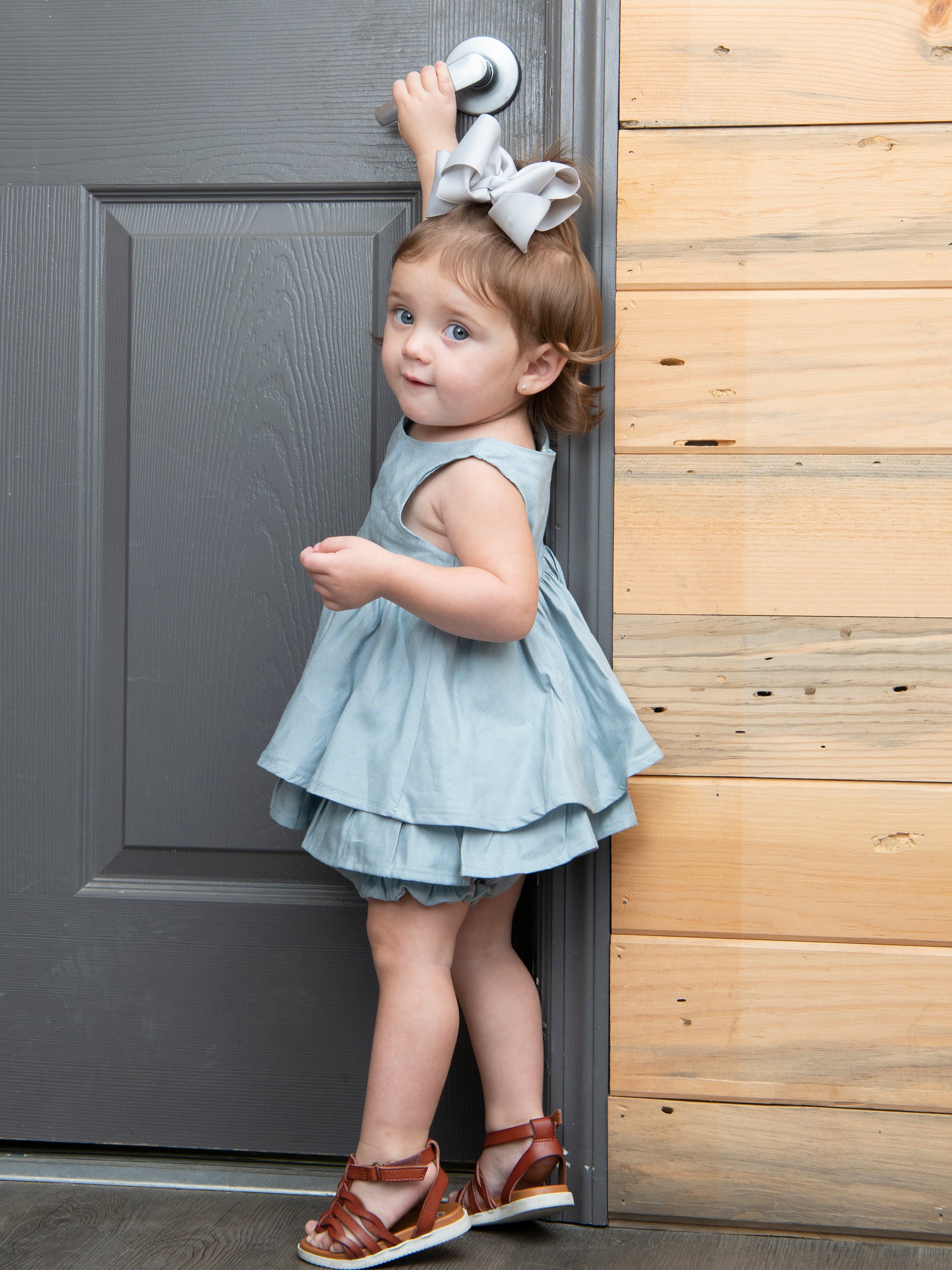 Powder Blue Bloomers Outfit - Marie Nicole Clothing