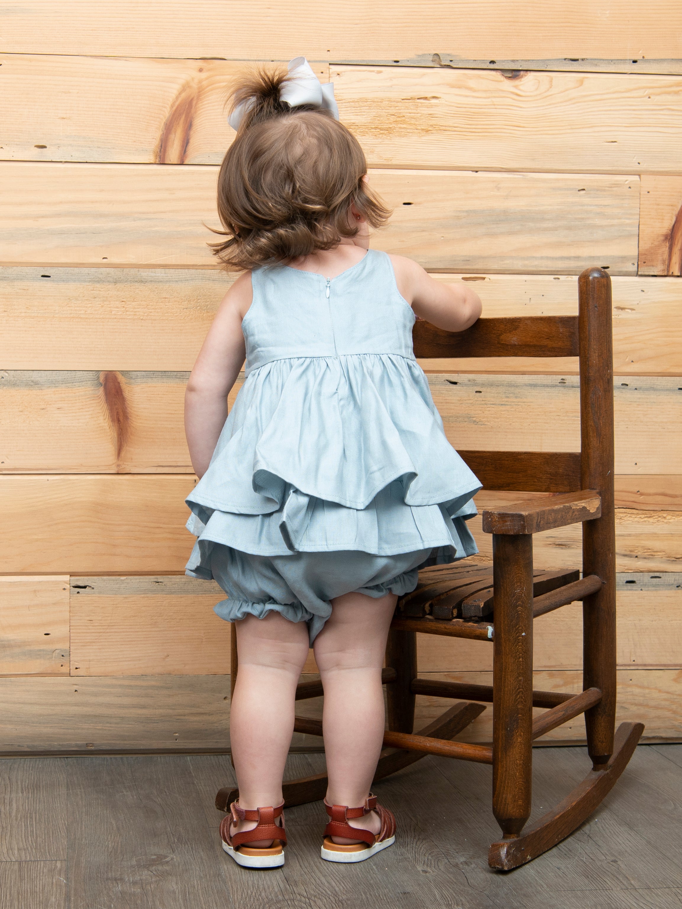 Powder Blue Bloomers Outfit - Marie Nicole Clothing