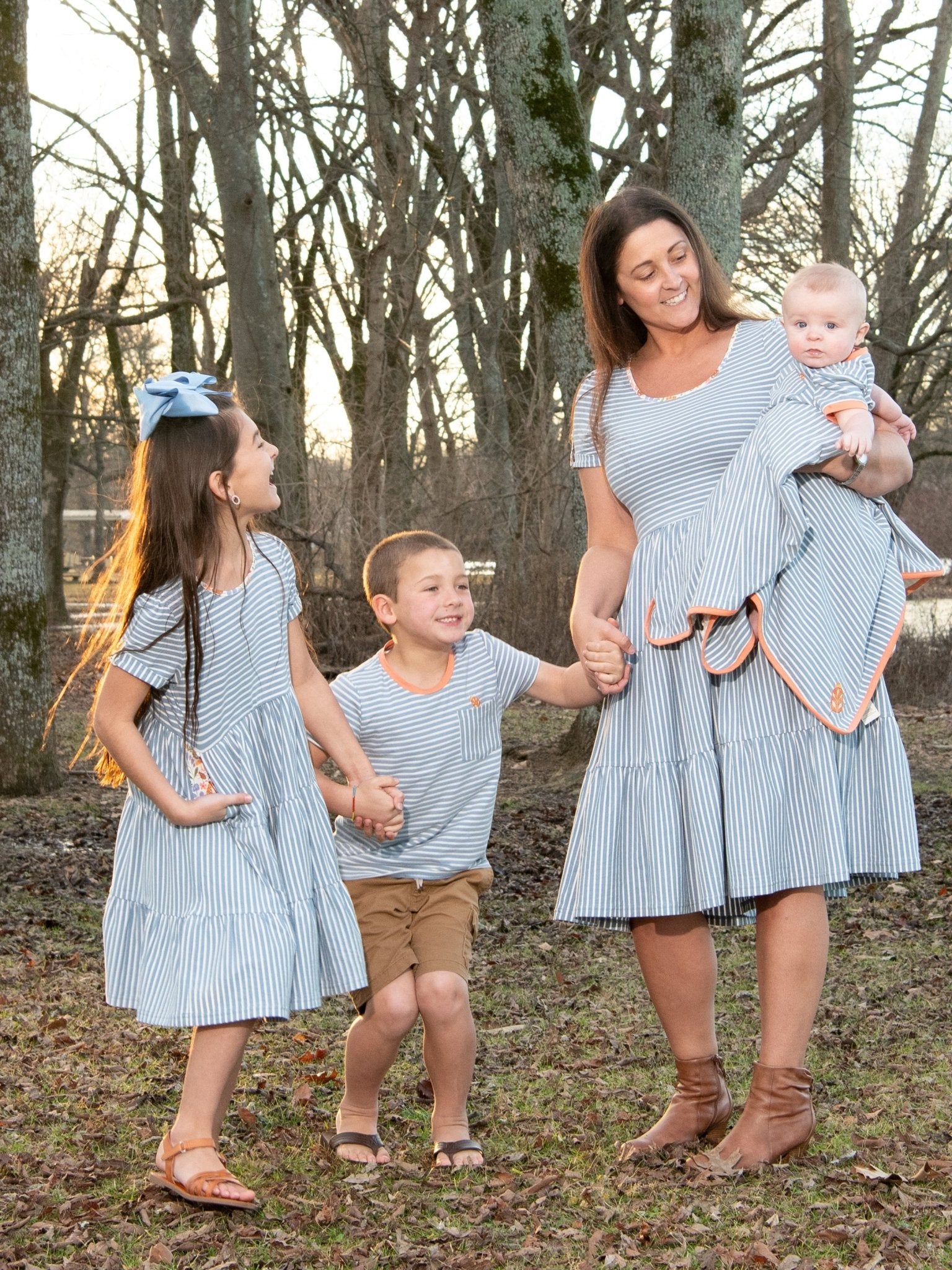 Mom & Me Tennessee Garden Striped Dress - Marie Nicole Clothing