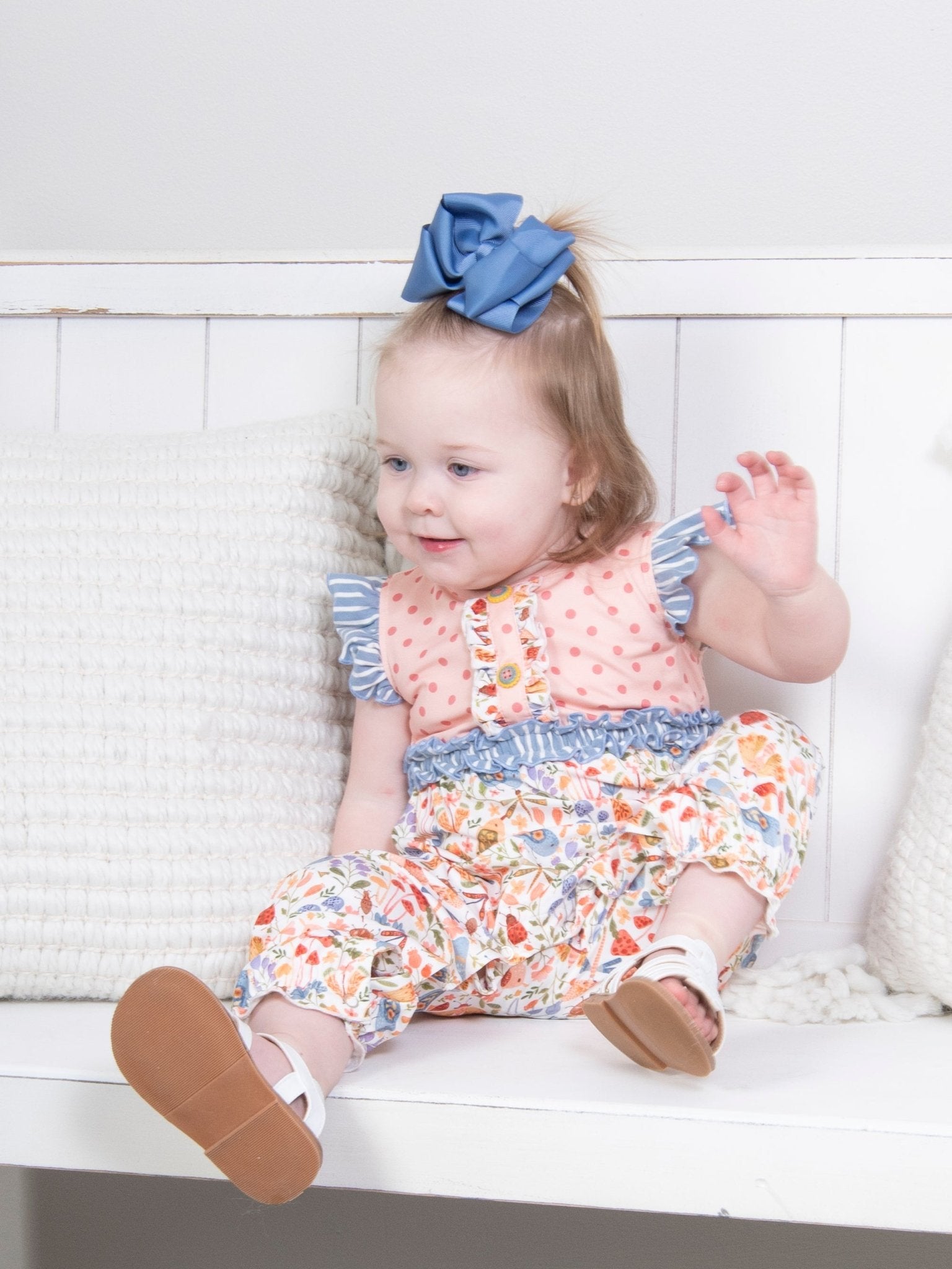 Tennessee Garden Ruffle Romper - Marie Nicole Clothing
