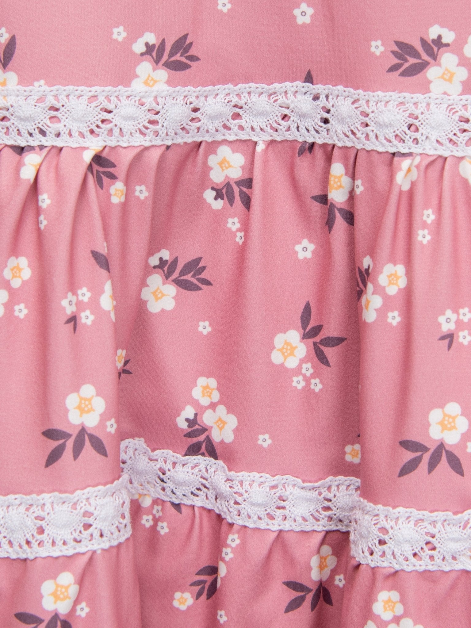 Dark Pink Buttercup Tiered Dress - Marie Nicole Clothing