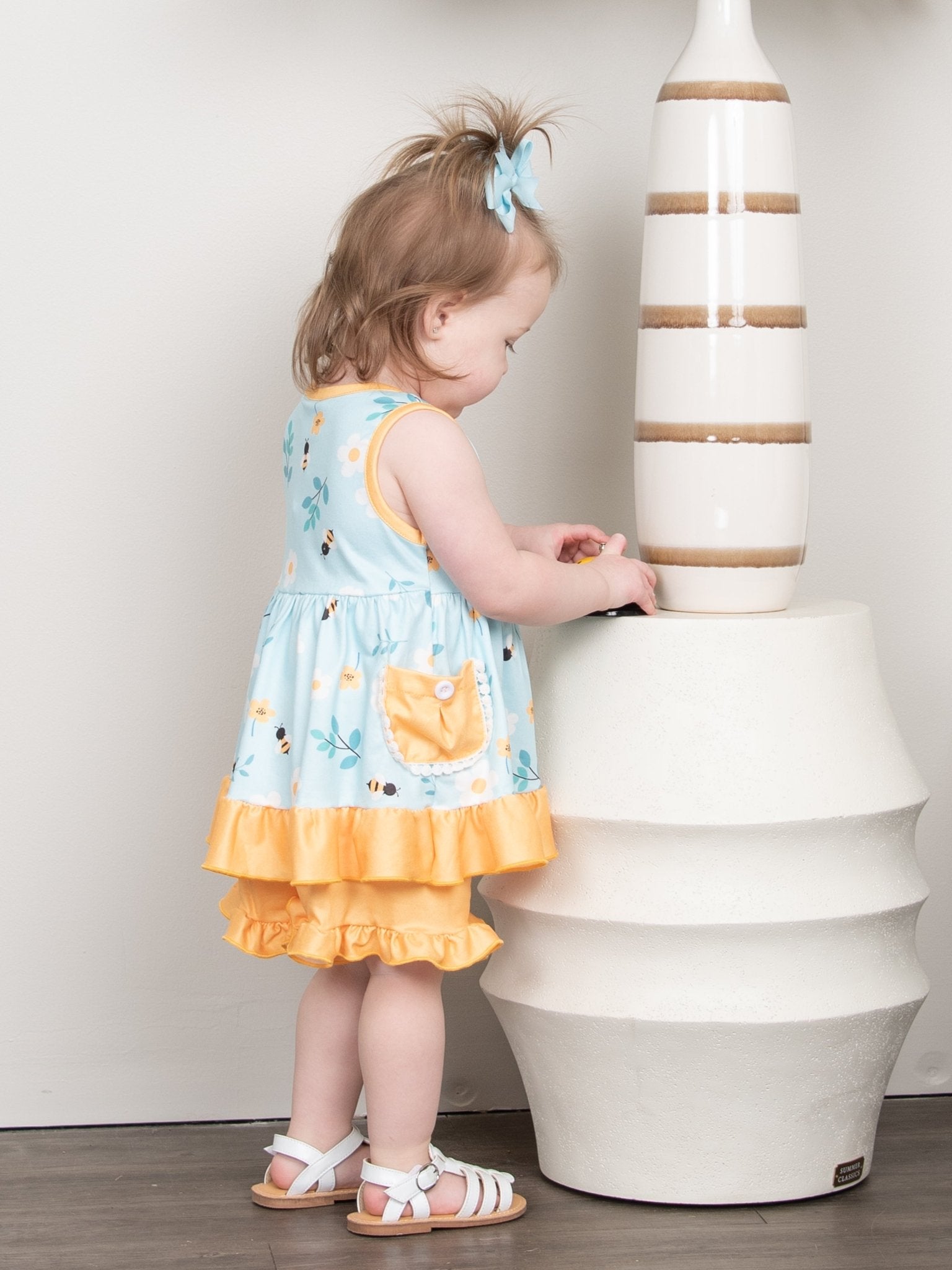 Beautiful Bees Ruffle Outfit - Marie Nicole Clothing