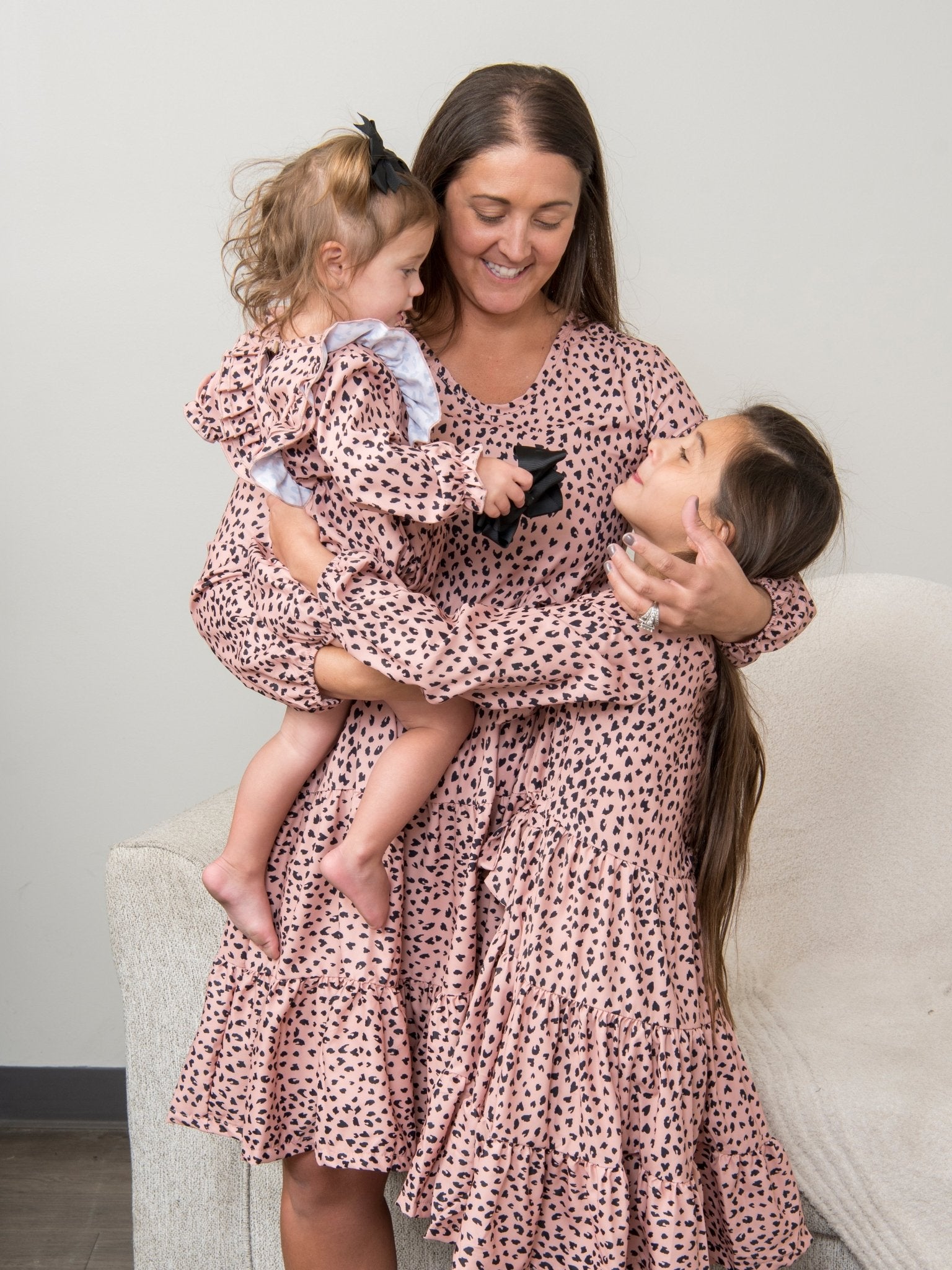 Mom & Me Cheetah Tie Dress & Romper - Marie Nicole Clothing