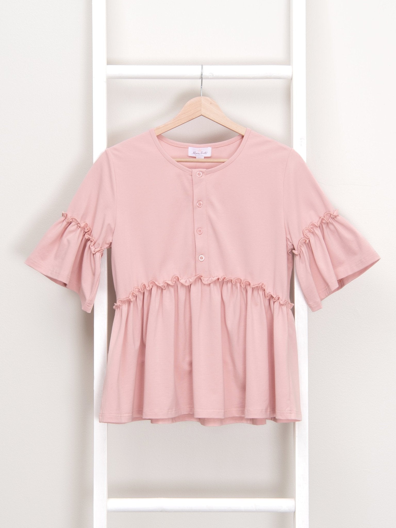 Mom & Me Mauve Cotton Ruffle Tunic - Marie Nicole Clothing