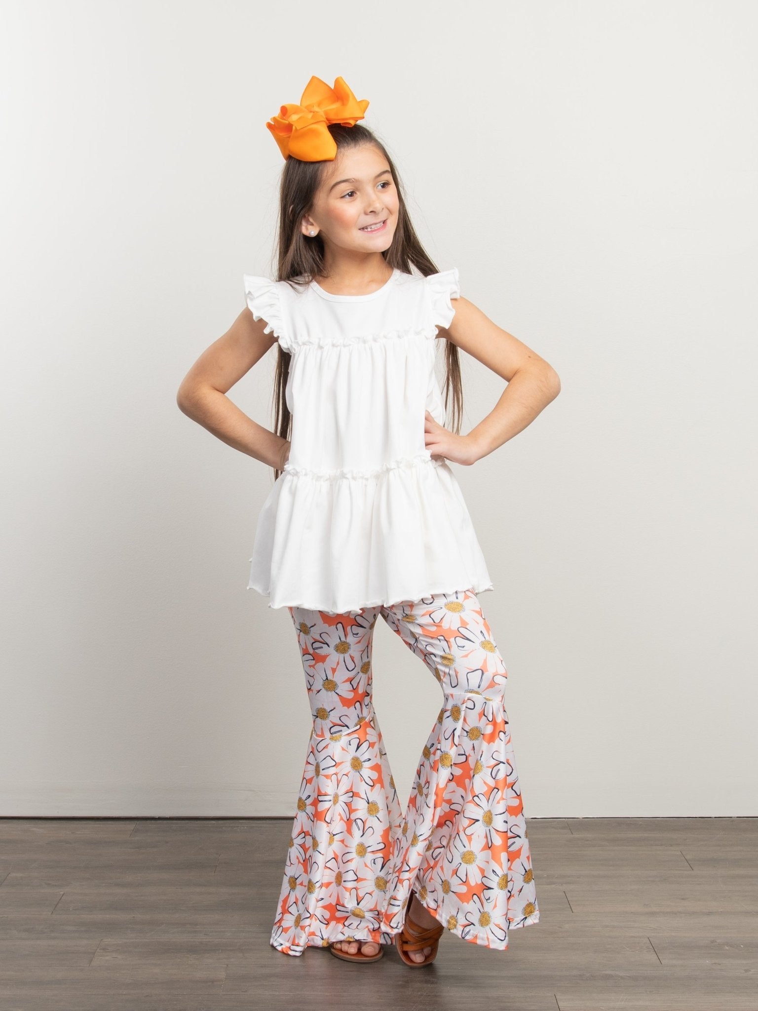 Cotton Tiered Ruffle Tunic - White - Marie Nicole Clothing
