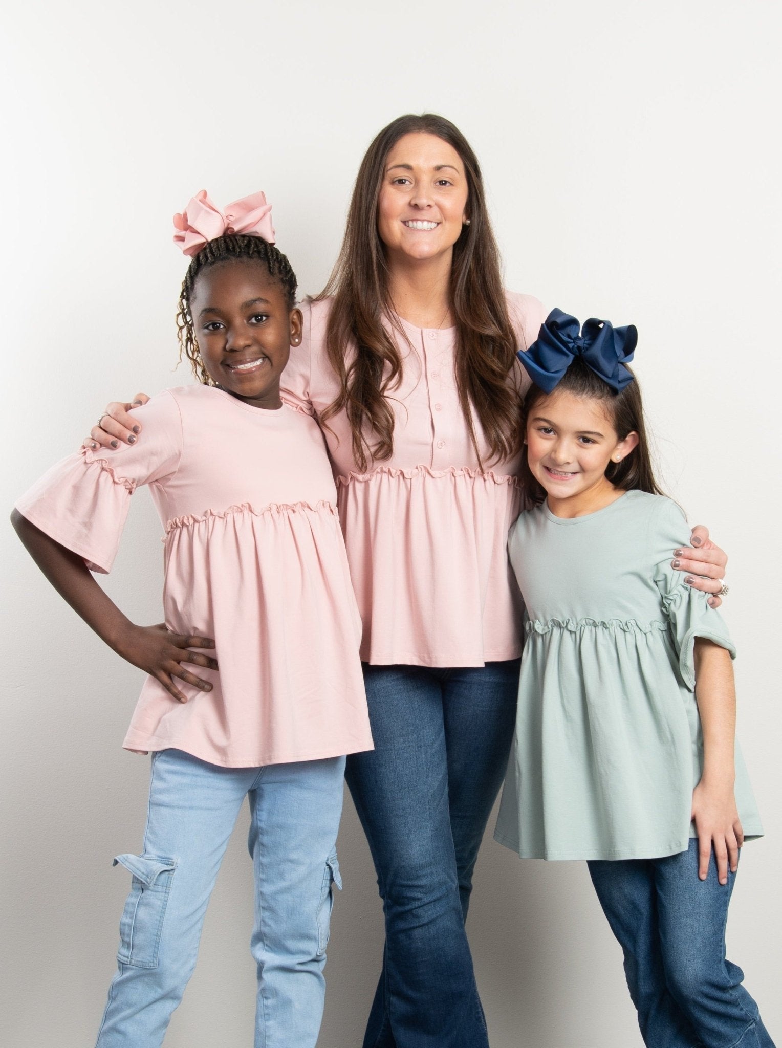 Mom & Me Mauve Cotton Ruffle Tunic - Marie Nicole Clothing