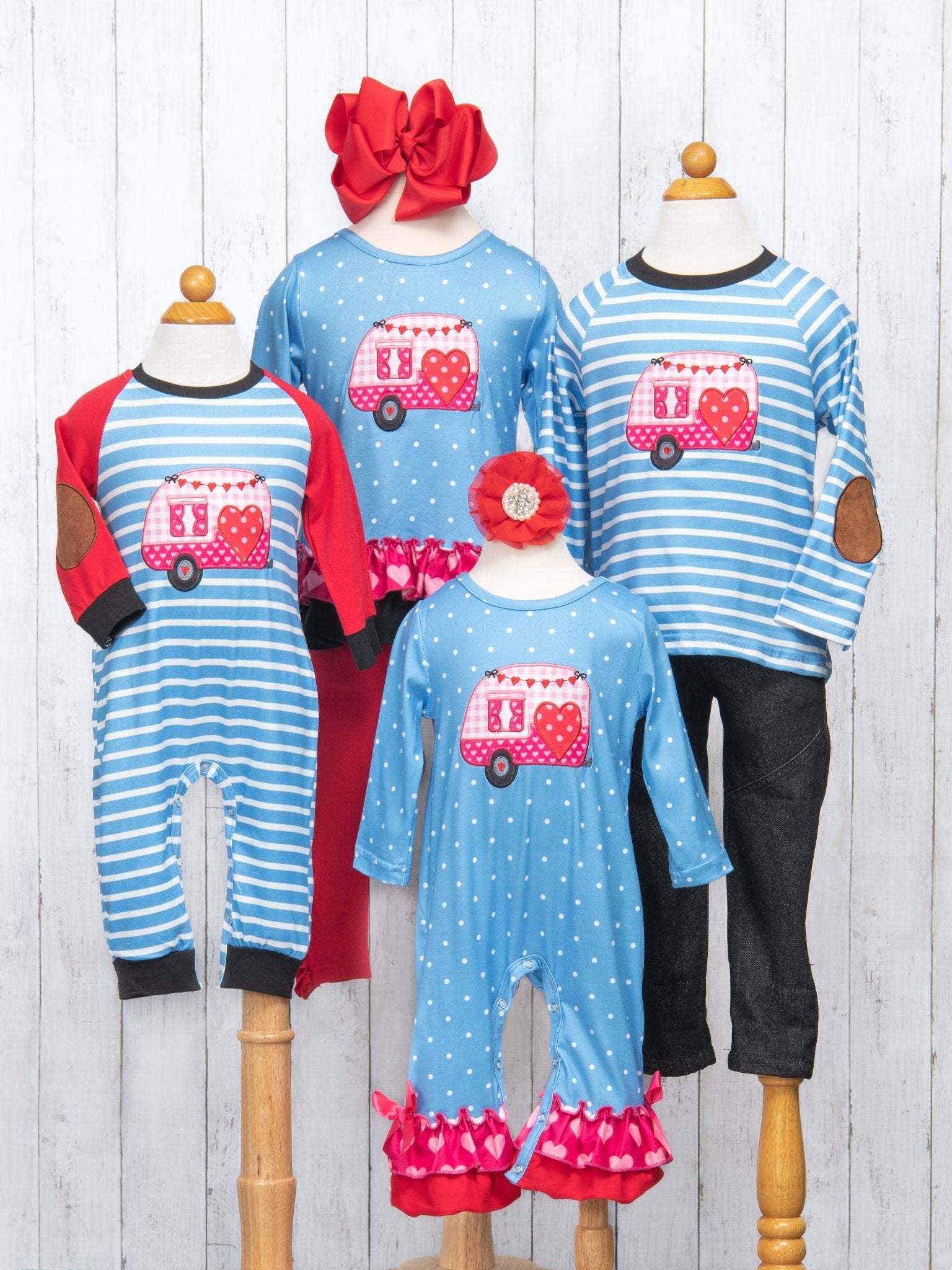 Pink Gingham Heart Camper Shirt - Marie Nicole Clothing