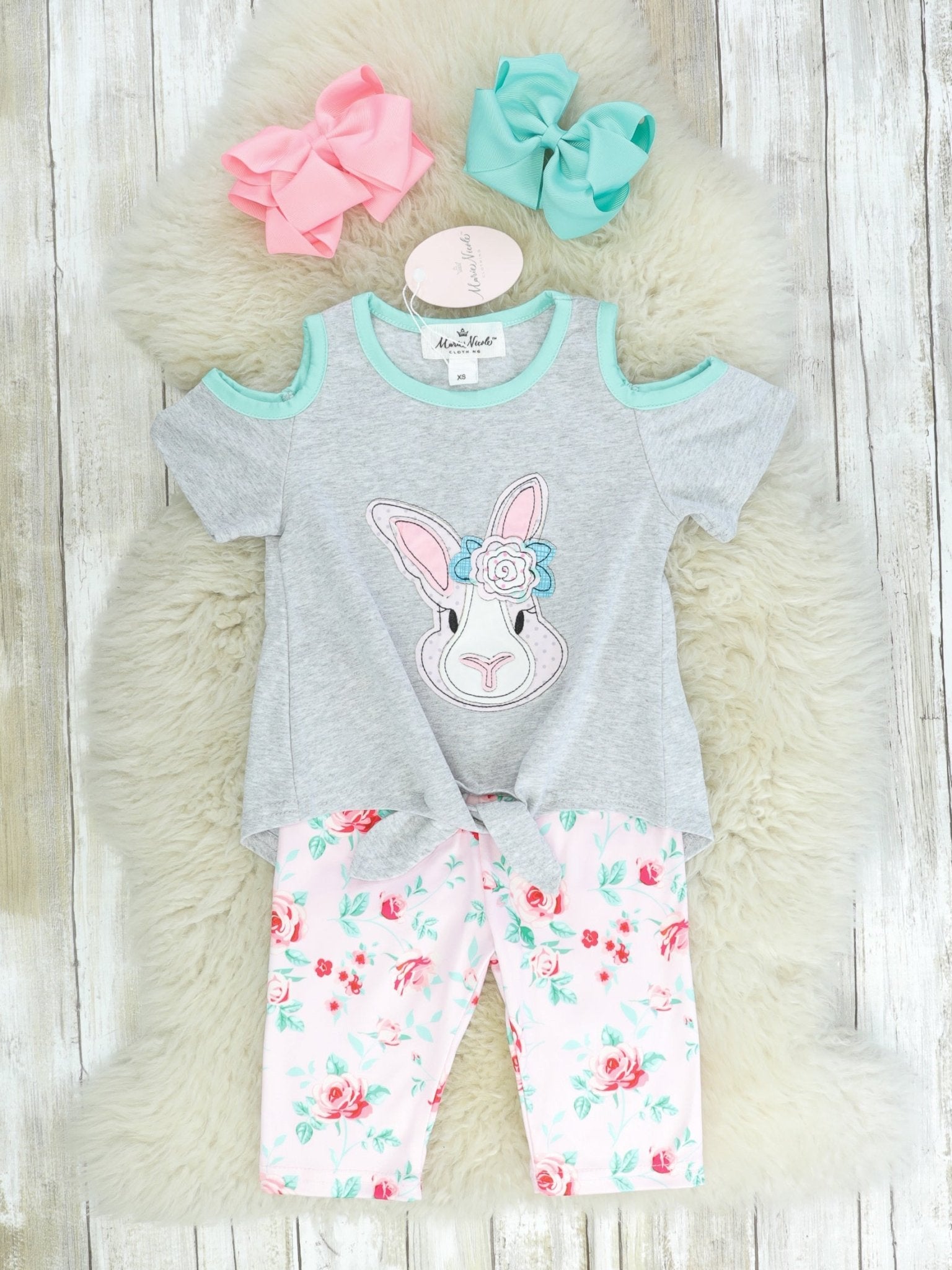 Blush Rose Bunny Outfit - Marie Nicole Clothing