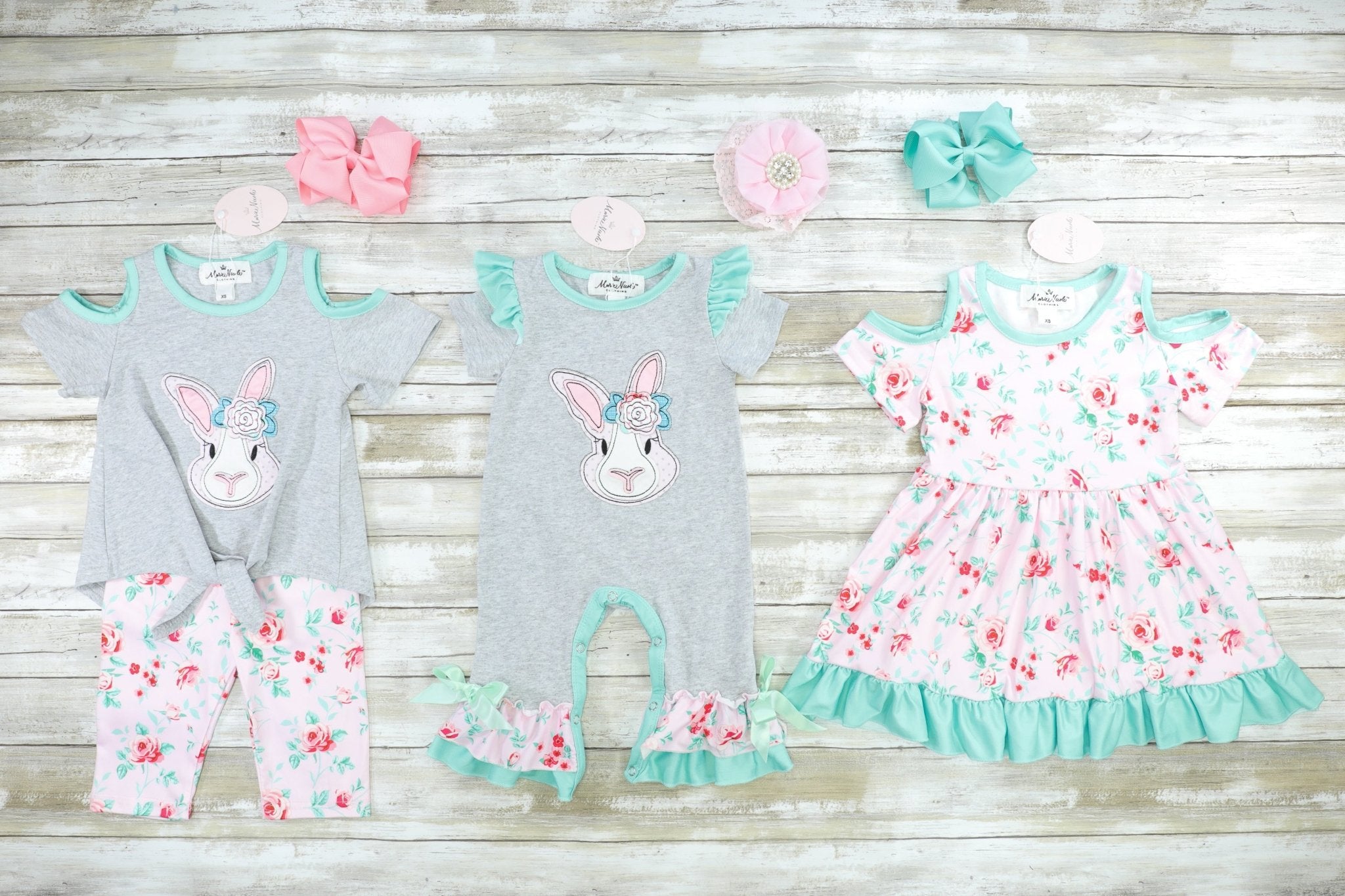 Blush Rose Bunny Outfit - Marie Nicole Clothing