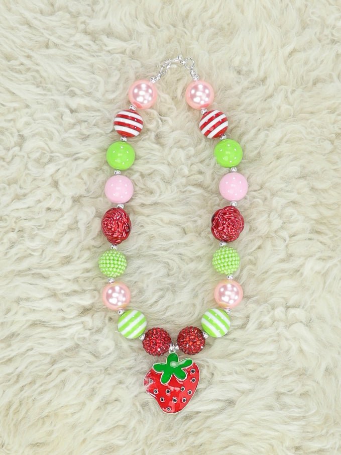 Strawberry Bubblegum Necklace - Marie Nicole Clothing