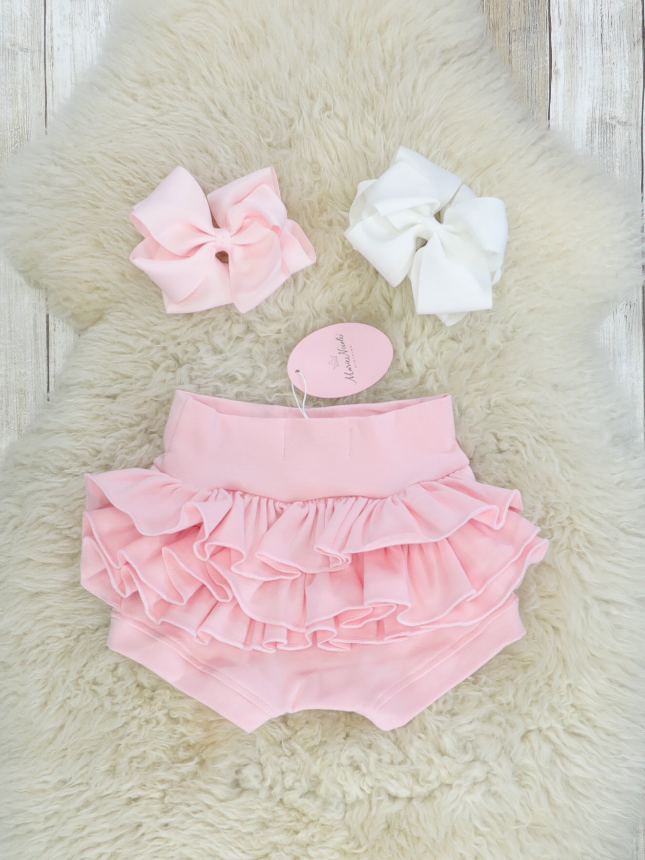 Ruffle Bloomer - Icy Pink - Marie Nicole Clothing