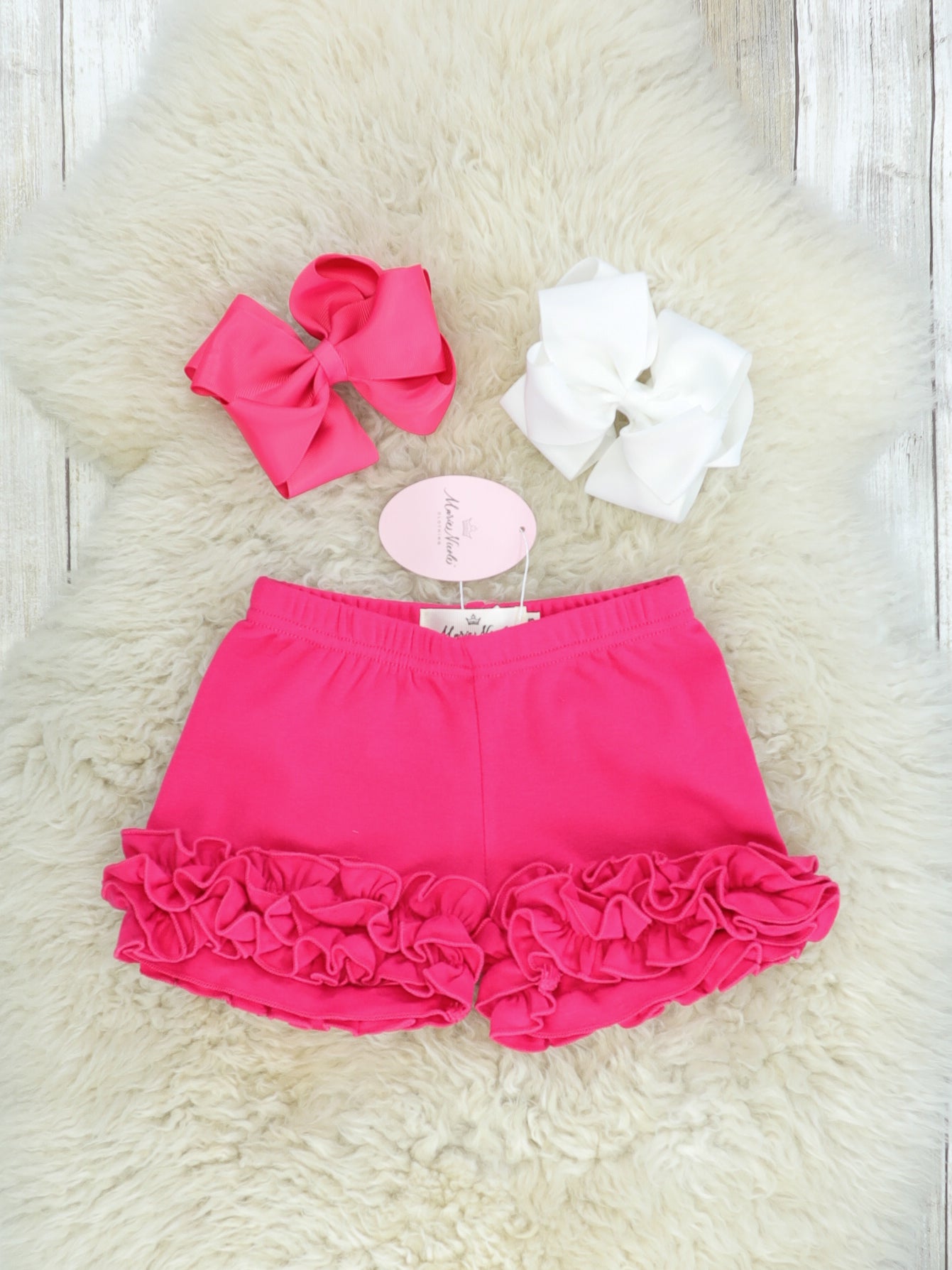 Cotton Icing Shorts - Hot Pink - Marie Nicole Clothing