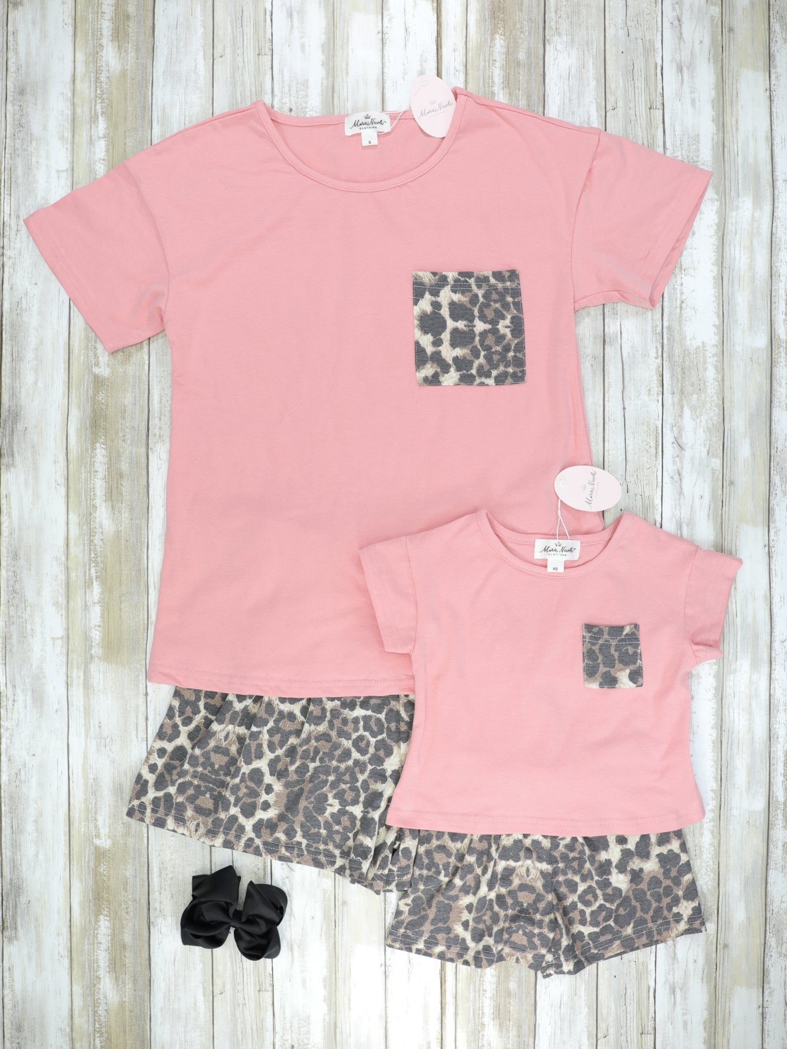 Mom & Me Pink Leopard Loungewear Set - Marie Nicole Clothing
