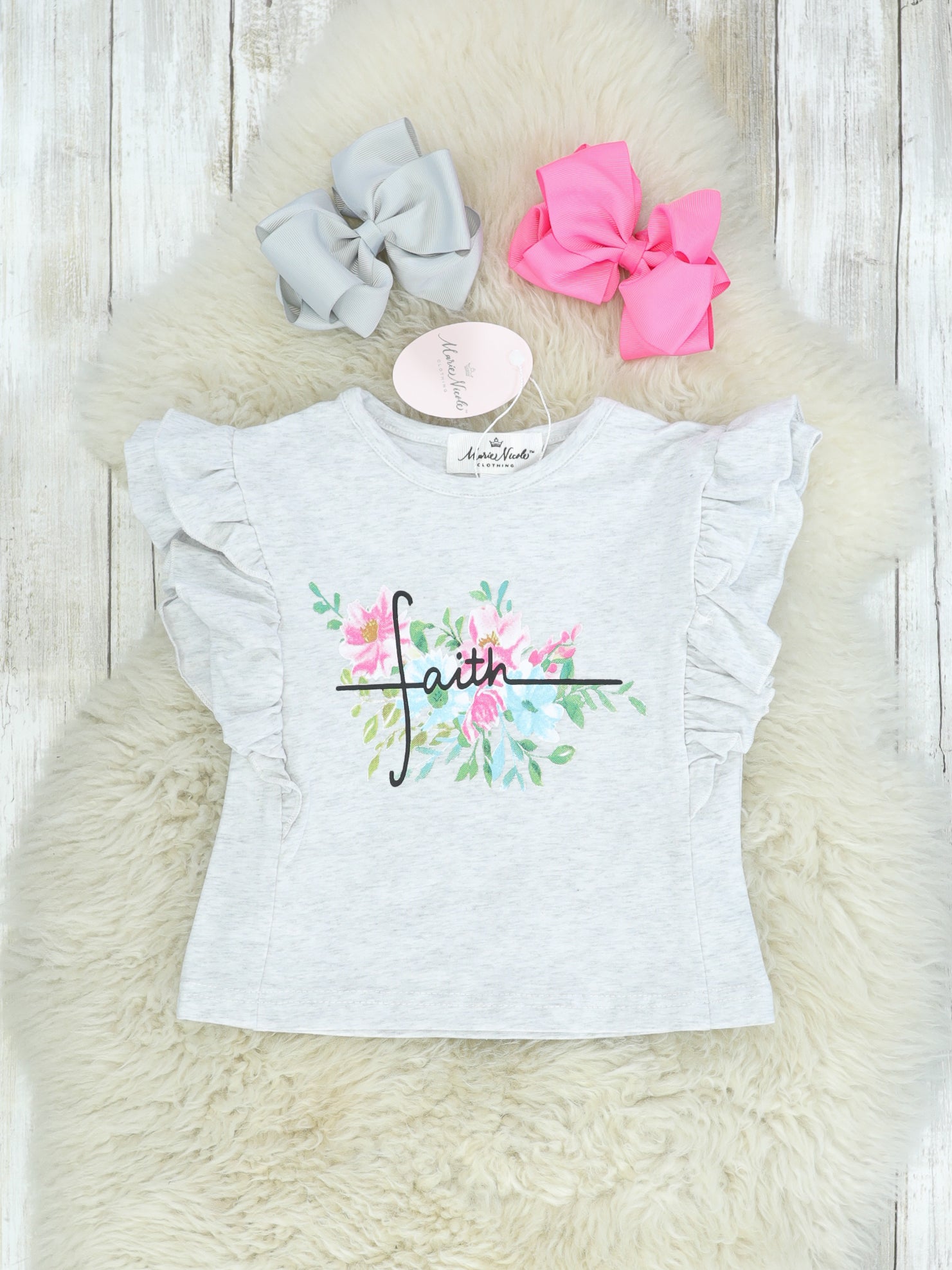 "Faith" Ruffle Top - Marie Nicole Clothing