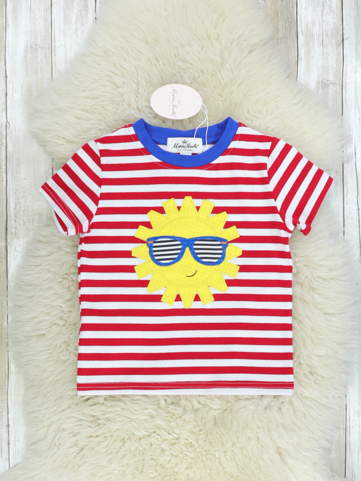 Red, White, & Blue Sunshine Tee Shirt - Marie Nicole Clothing