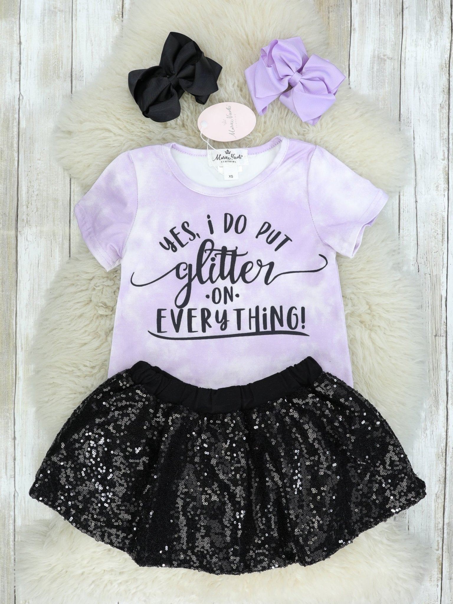 Glitter On Everything Sequin Skirt Outfit - Marie Nicole Clothing