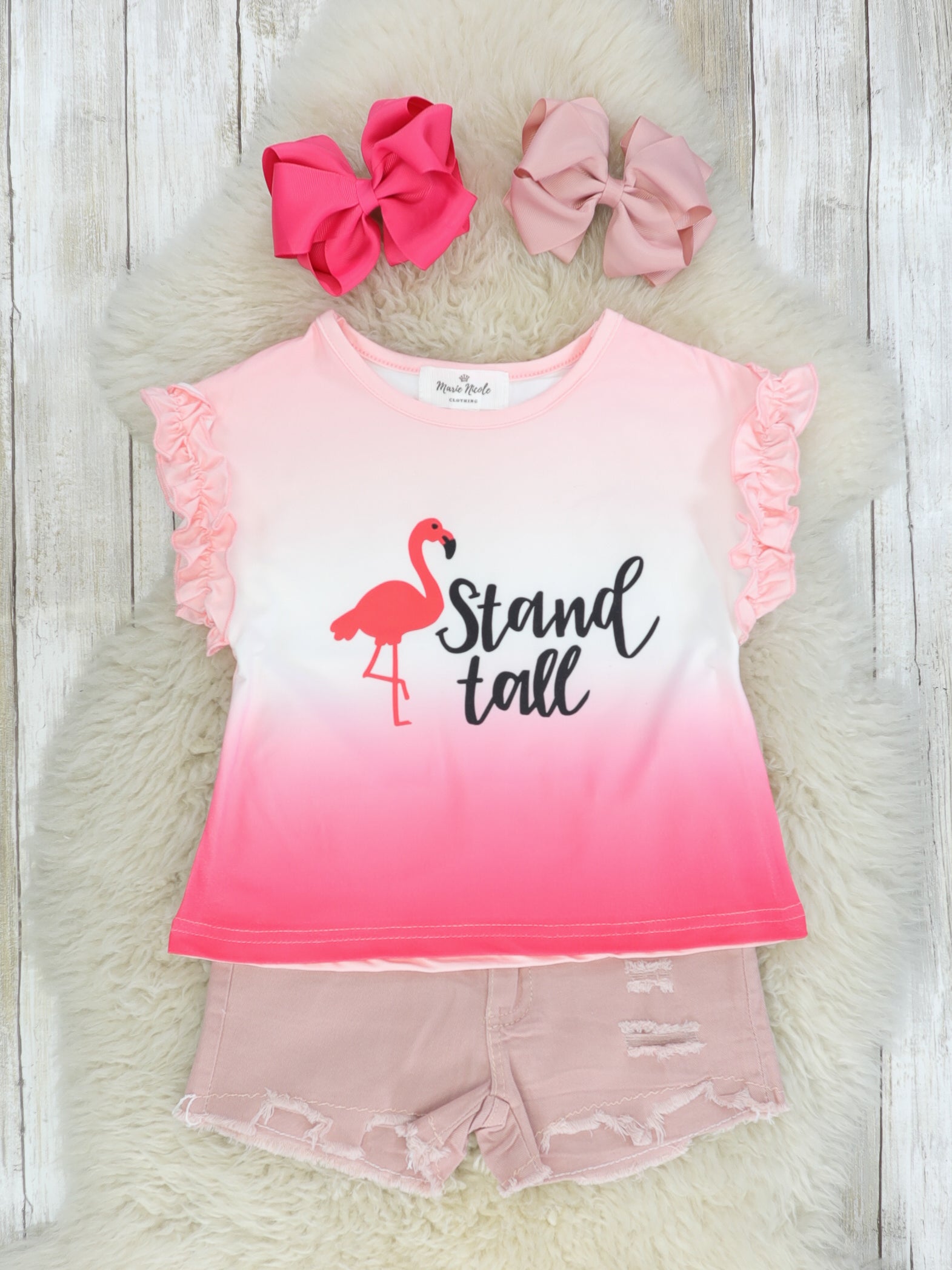 Flamingo Stand Tall Shorts Outfit - Marie Nicole Clothing