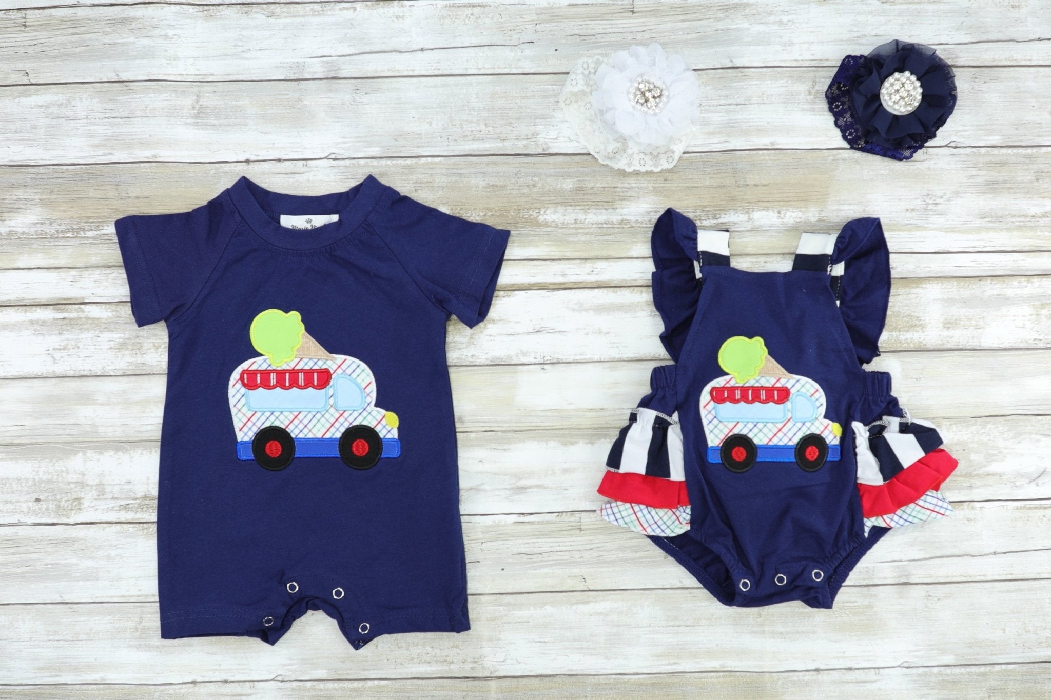 Ice Cream Truck Romper - Marie Nicole Clothing