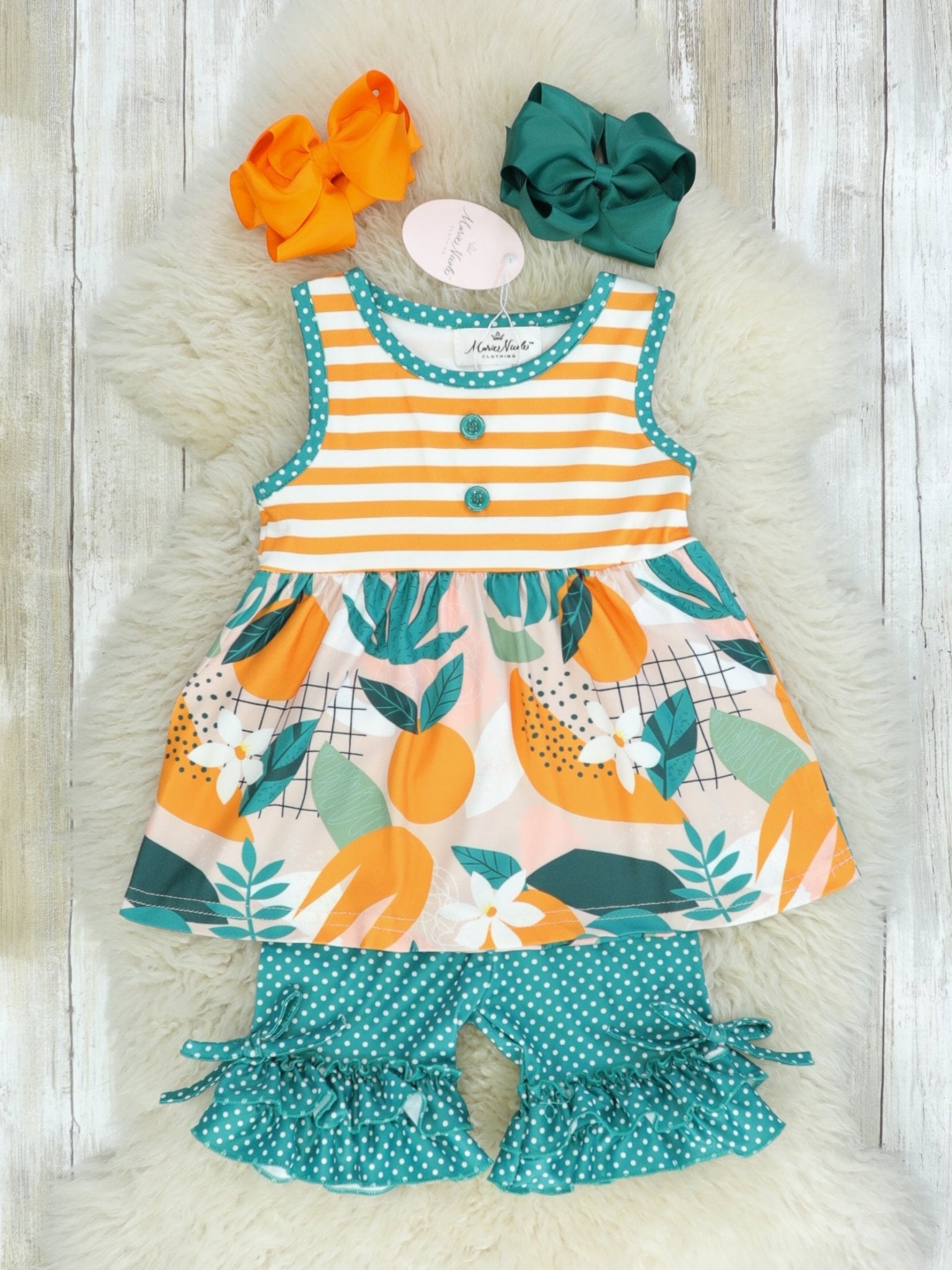 Havana Ruffle Tank & Shorts Outfit - Marie Nicole Clothing