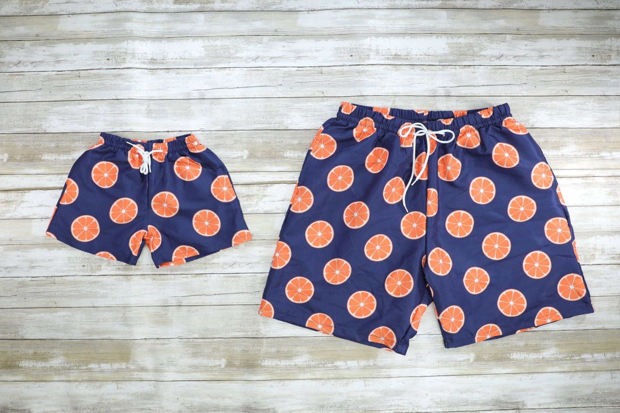 Family Orange & Navy Blue Swimsuit - Marie Nicole Clothing