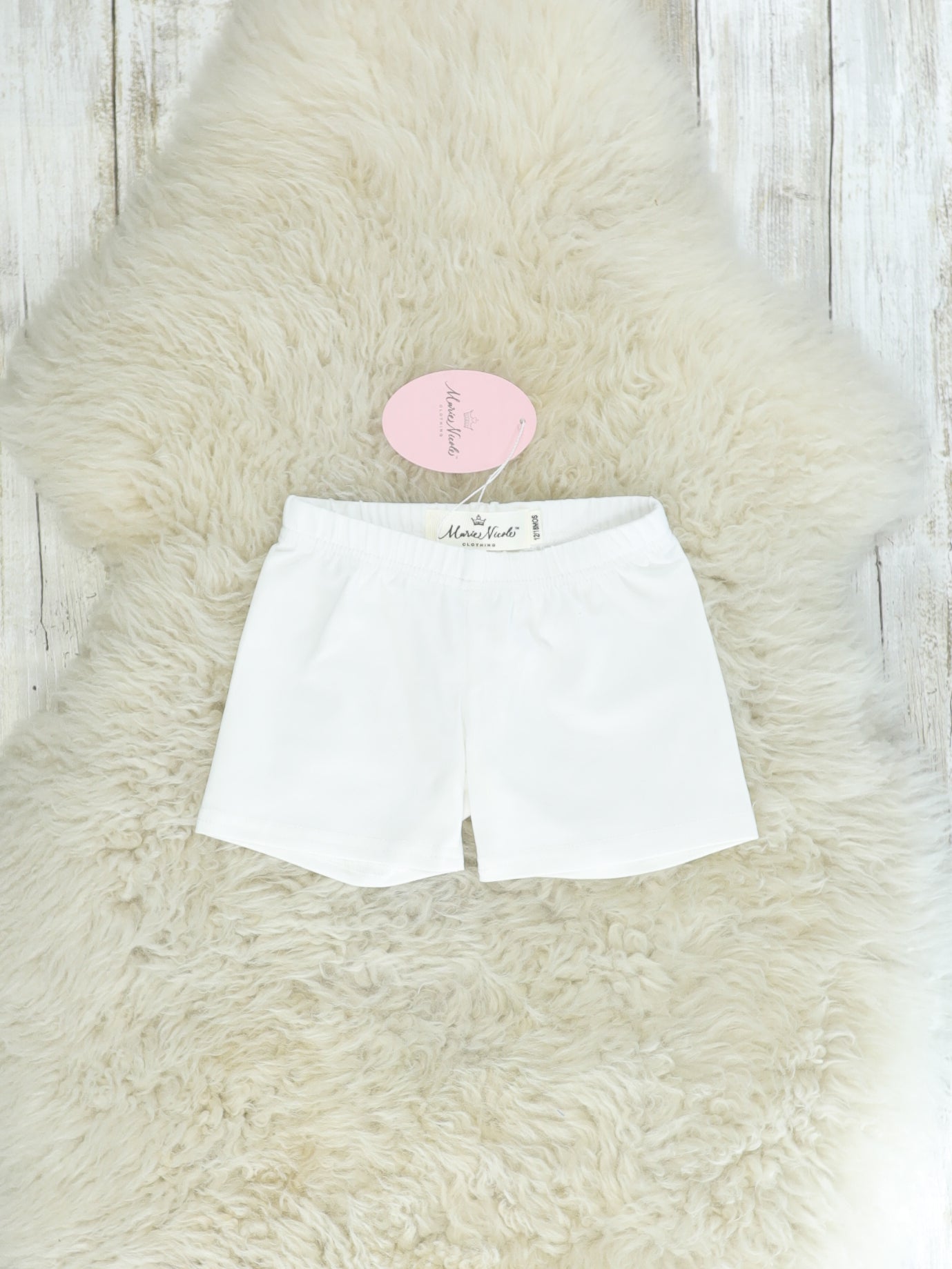 White Basic Cotton Shorts - Marie Nicole Clothing