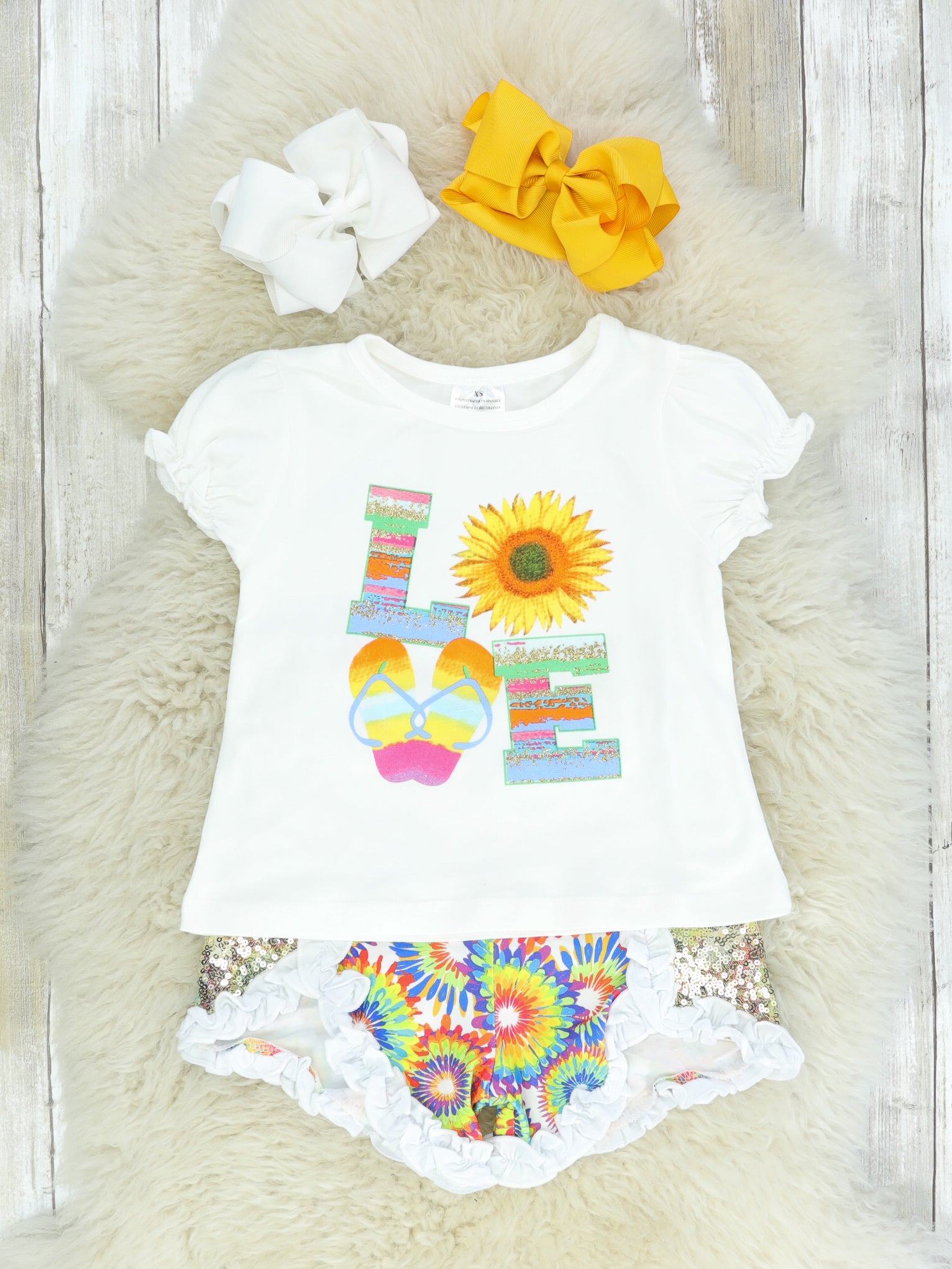 Rainbow Sunflower Love Outfit - Marie Nicole Clothing