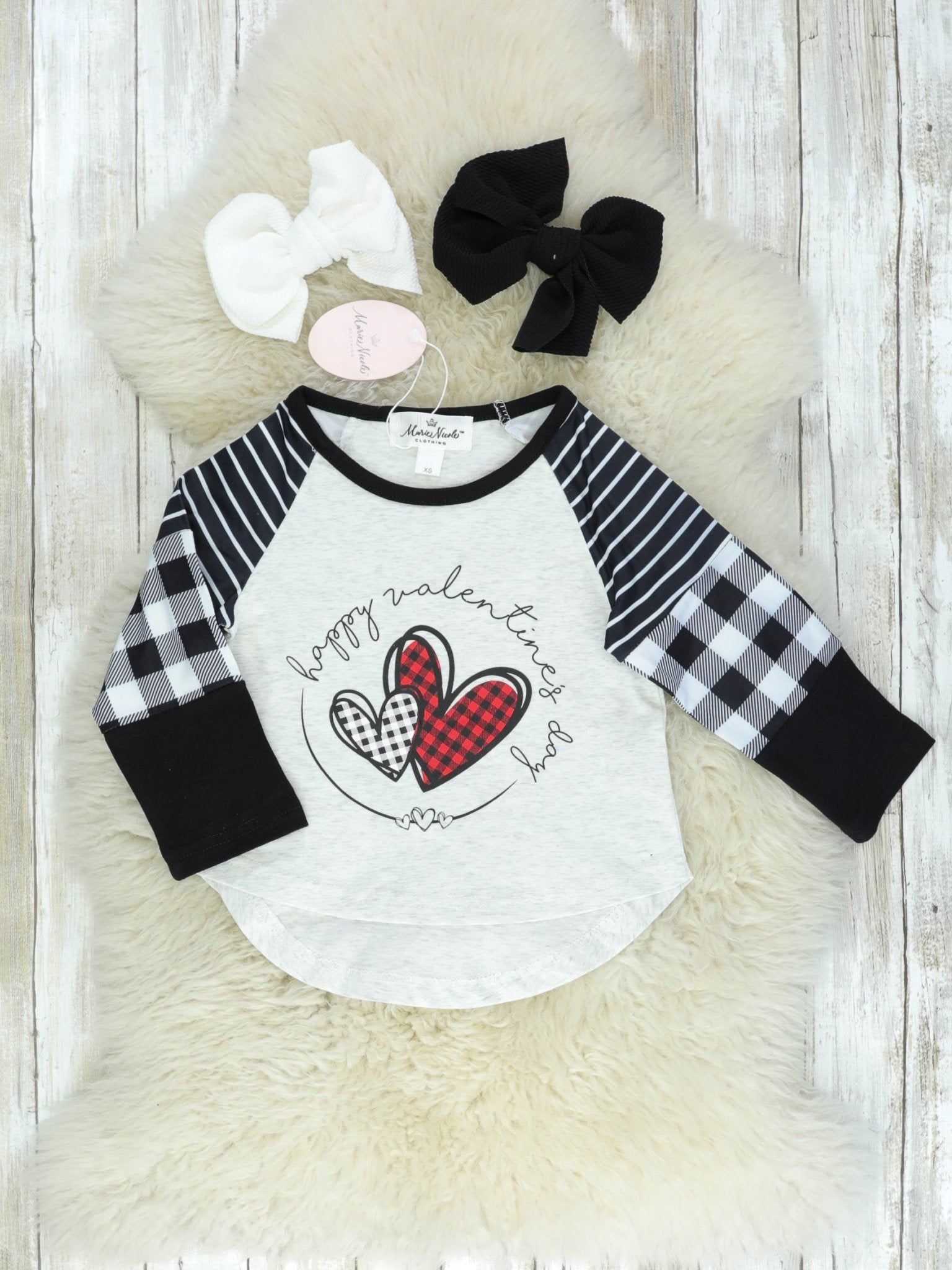 Mom & Me Happy Valentine's Day Plaid Collection - Marie Nicole Clothing