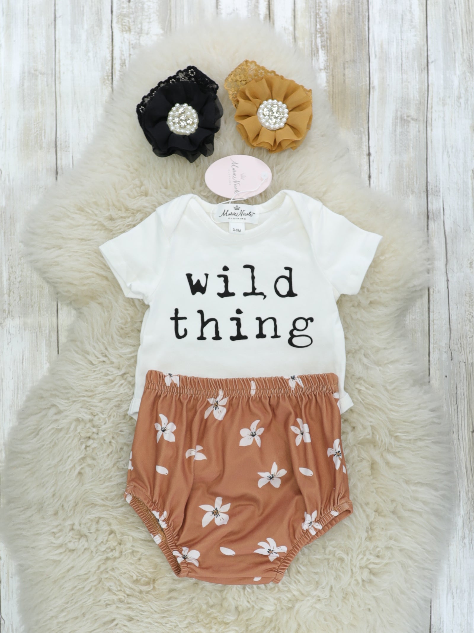 Wild Thing Onesie & Bloomers Set - Marie Nicole Clothing