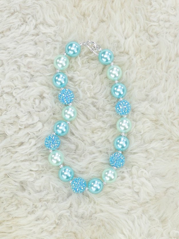 Teal Mint Bubblegum Necklace - Marie Nicole Clothing