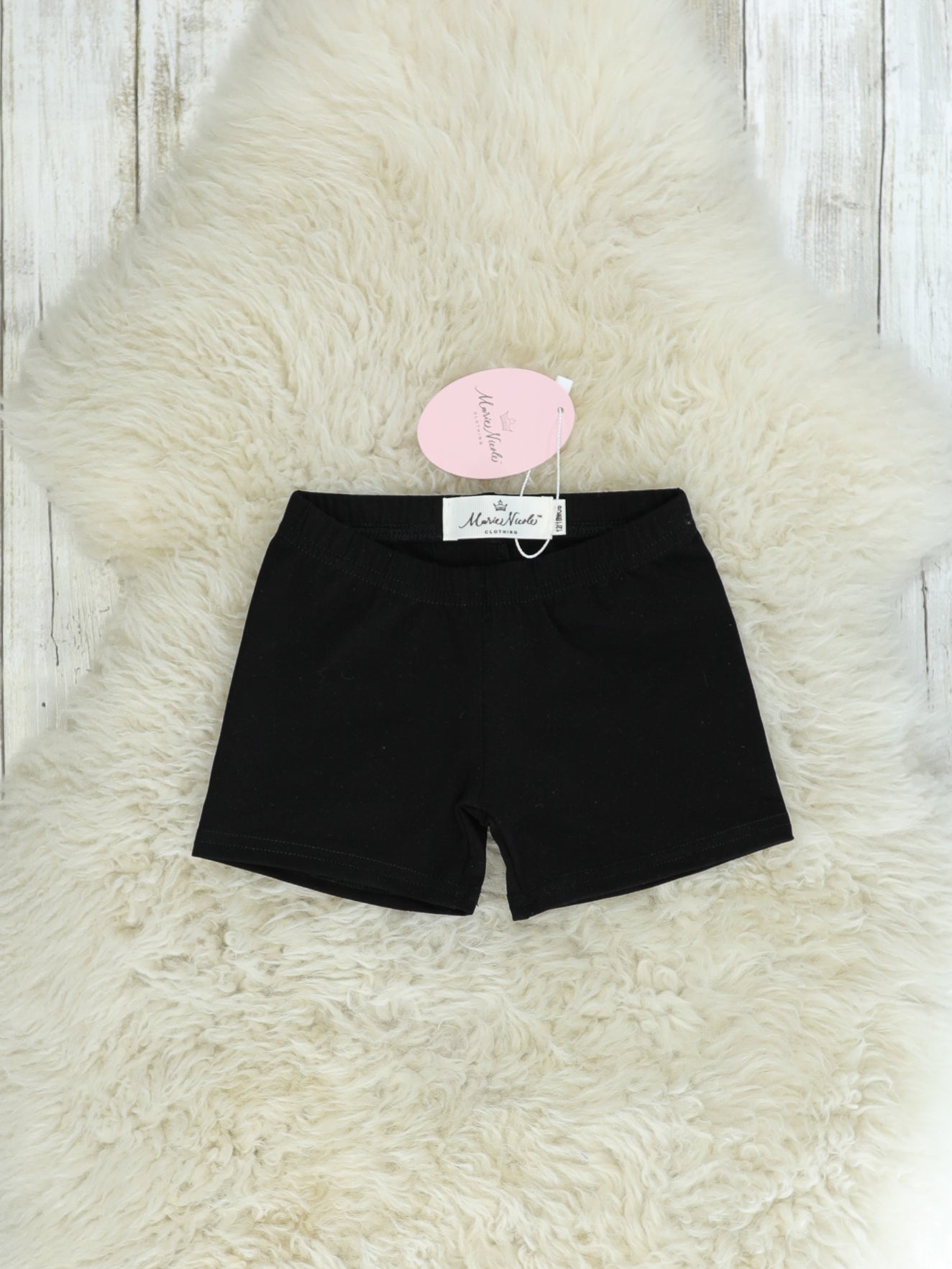 Black Basic Cotton Shorts - Marie Nicole Clothing