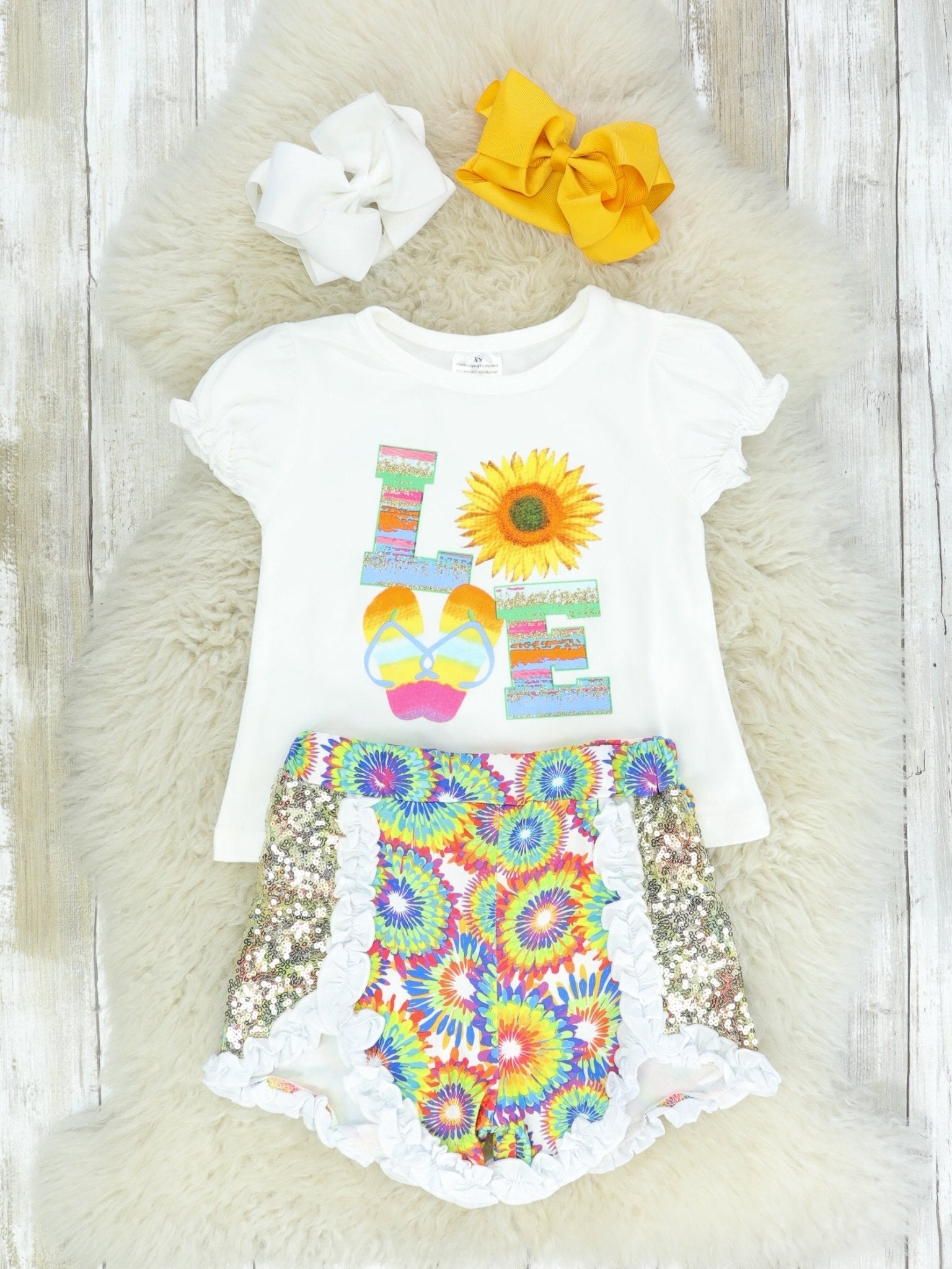 Rainbow Sunflower Love Outfit - Marie Nicole Clothing