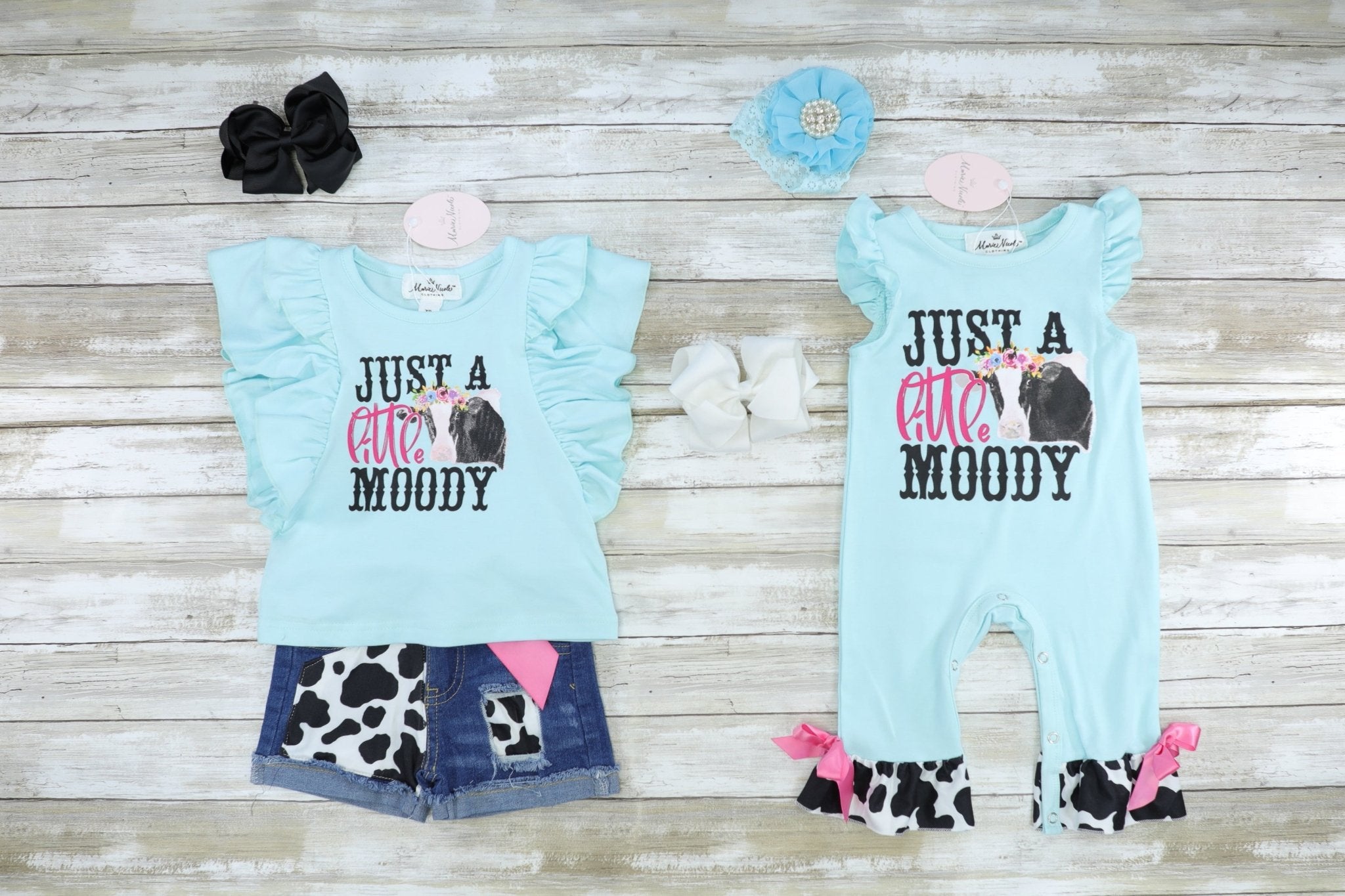 Just A Little Moody Ruffle Romper - Marie Nicole Clothing