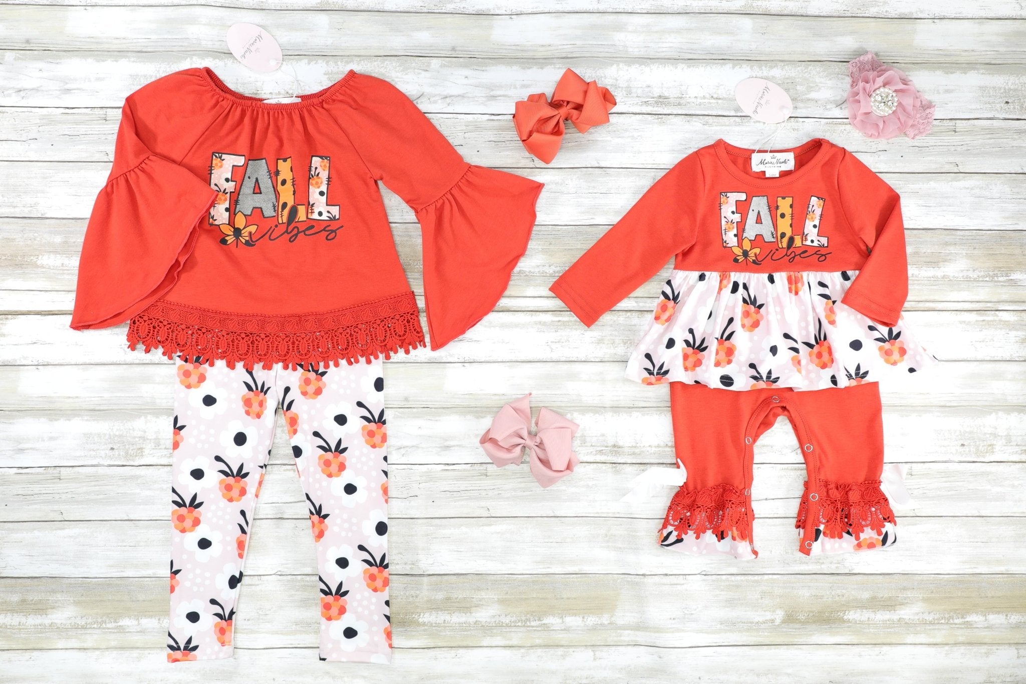 Rust "Fall Vibes" Dressy Ruffle Romper - Marie Nicole Clothing