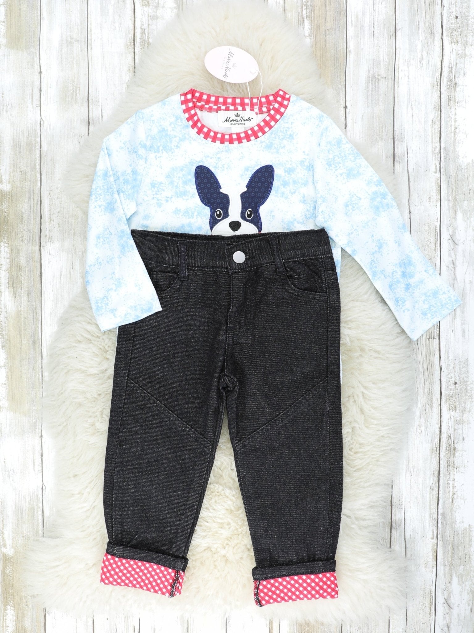 Bandana Dog Top & Bottoms Outfit - Marie Nicole Clothing
