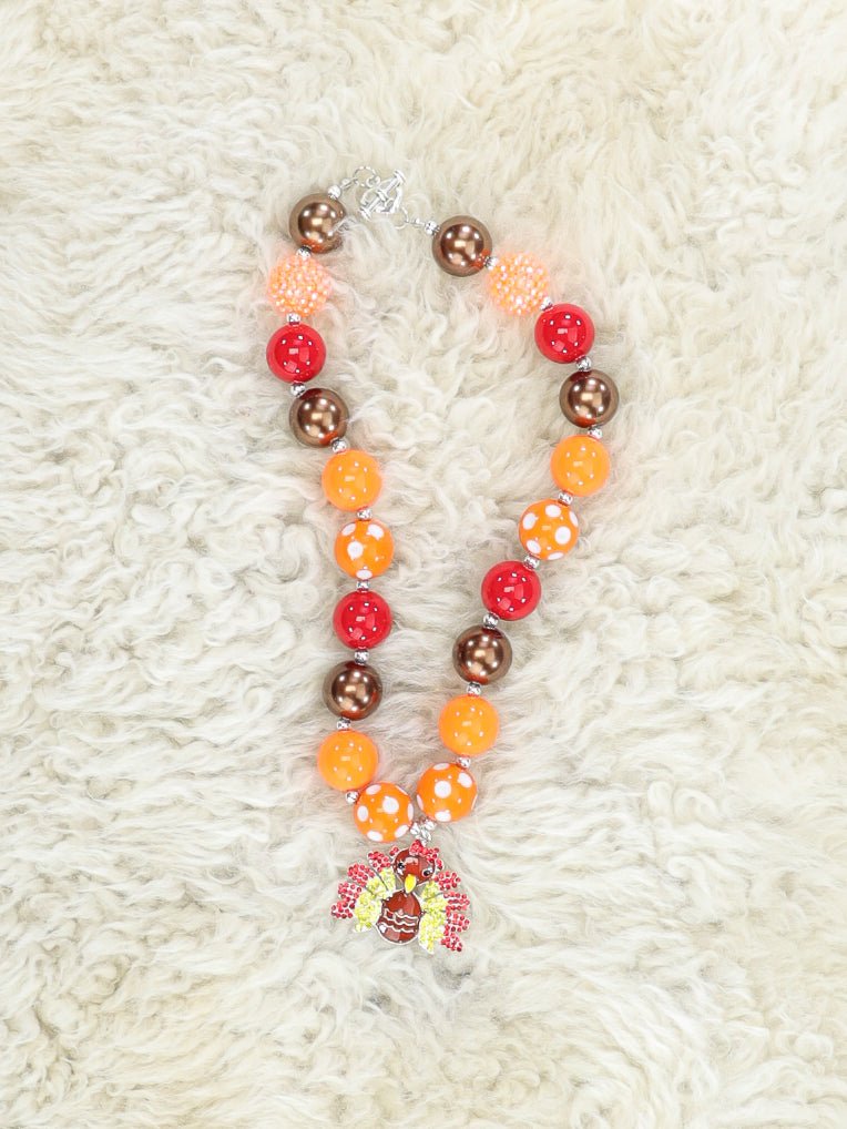 Orange, Red & Brown Turkey Necklace - Marie Nicole Clothing