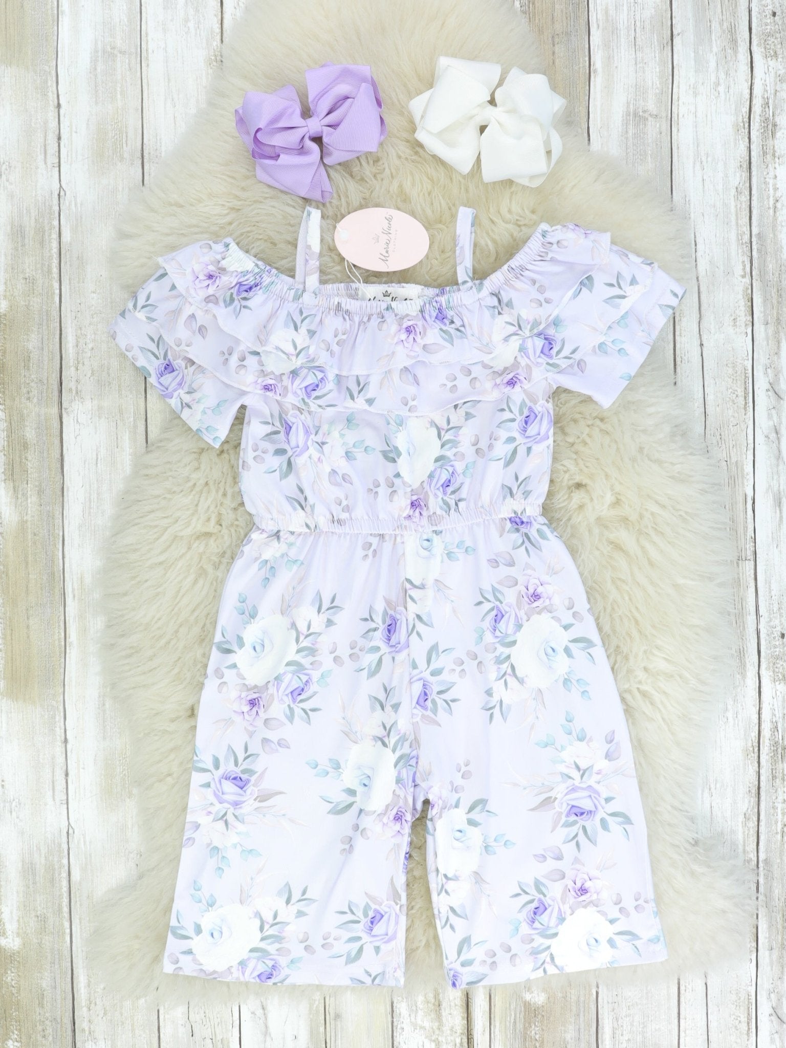 Dusty Purple Floral Off The Shoulder Jumper - Marie Nicole Clothing