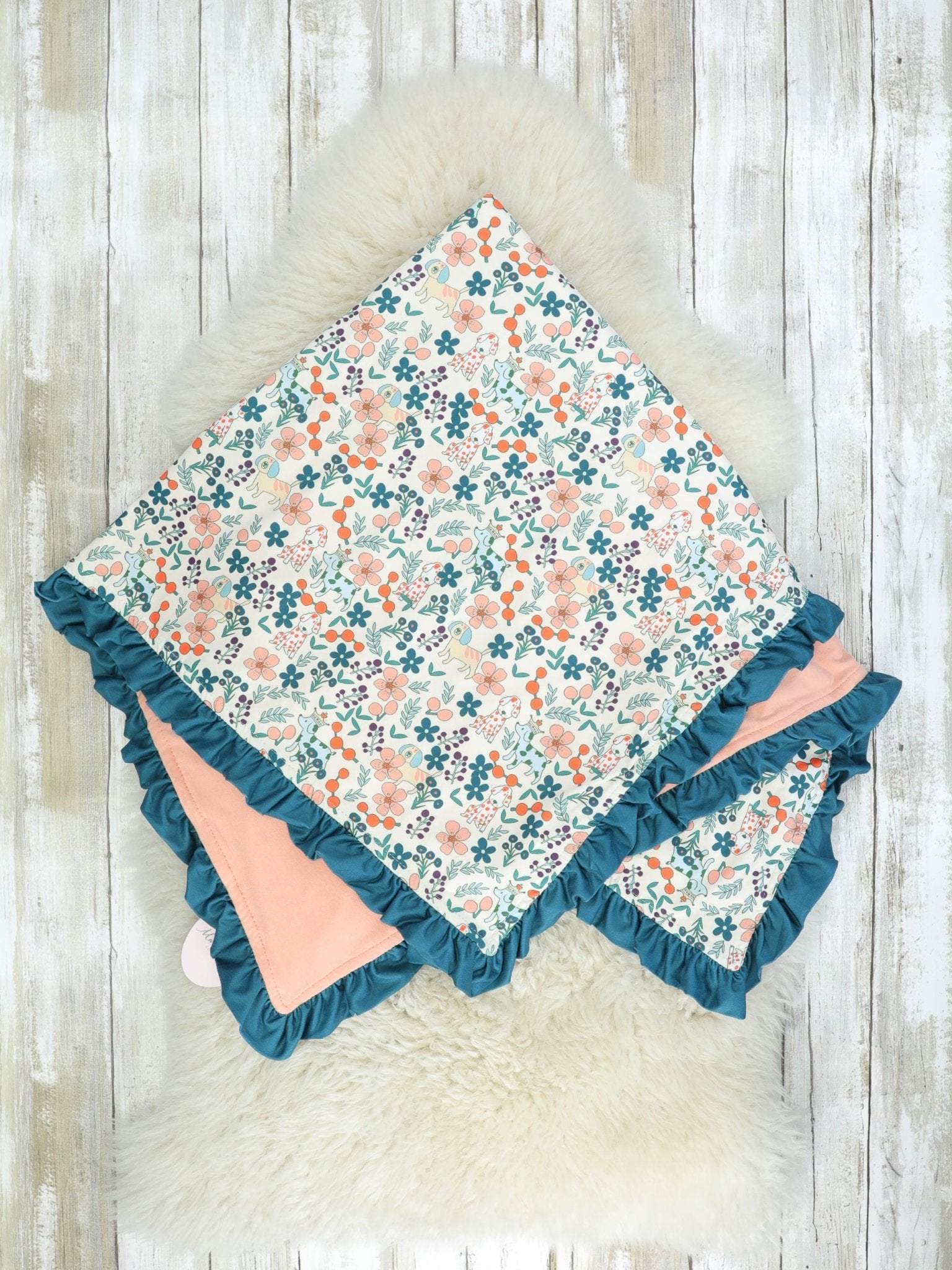 MNC Royal Pups - Eloise Peach Blanket™ - Marie Nicole Clothing
