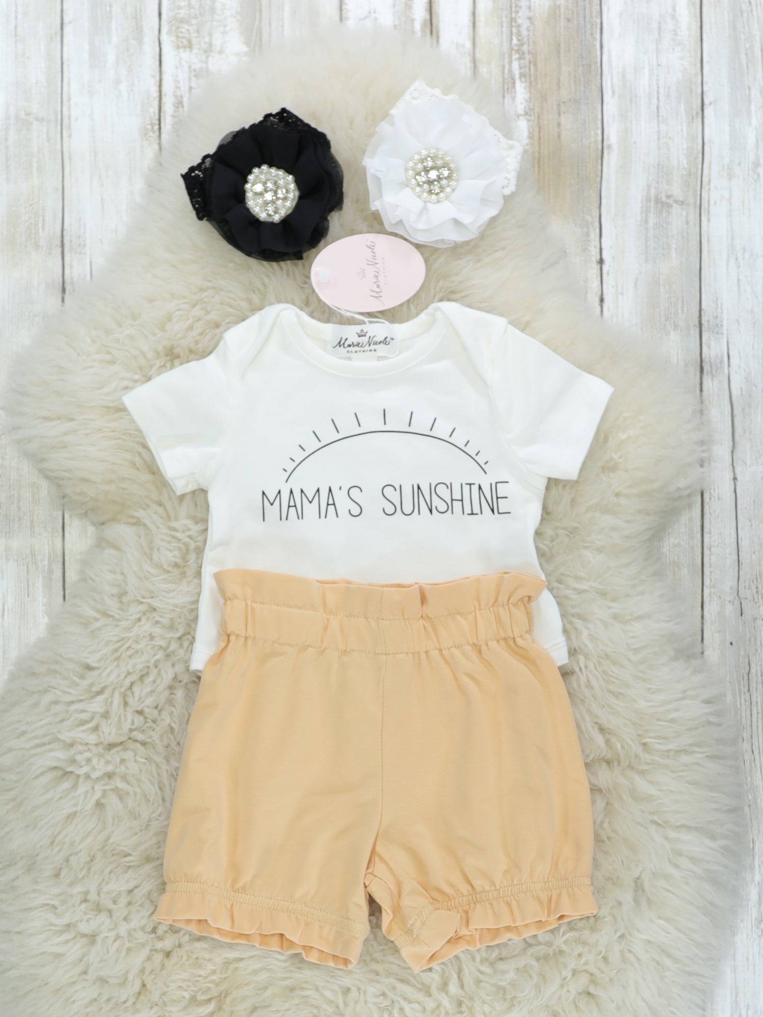 Mama's Sunshine Onesie & Shorts Outfit - Marie Nicole Clothing